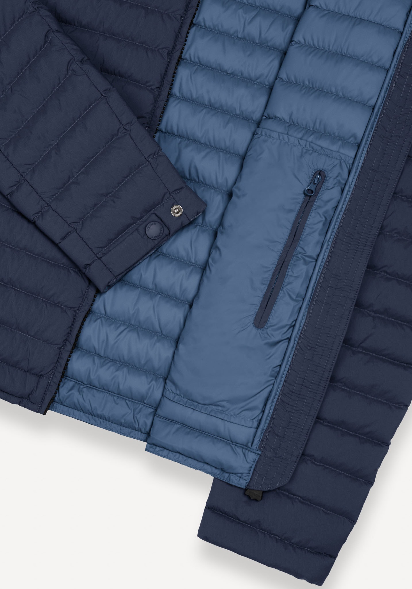 Colmar Leichtdaunenjacke ohne Kapuze Stehkragen, Regular Fit, Zwei-Wege-Reißverschluss
