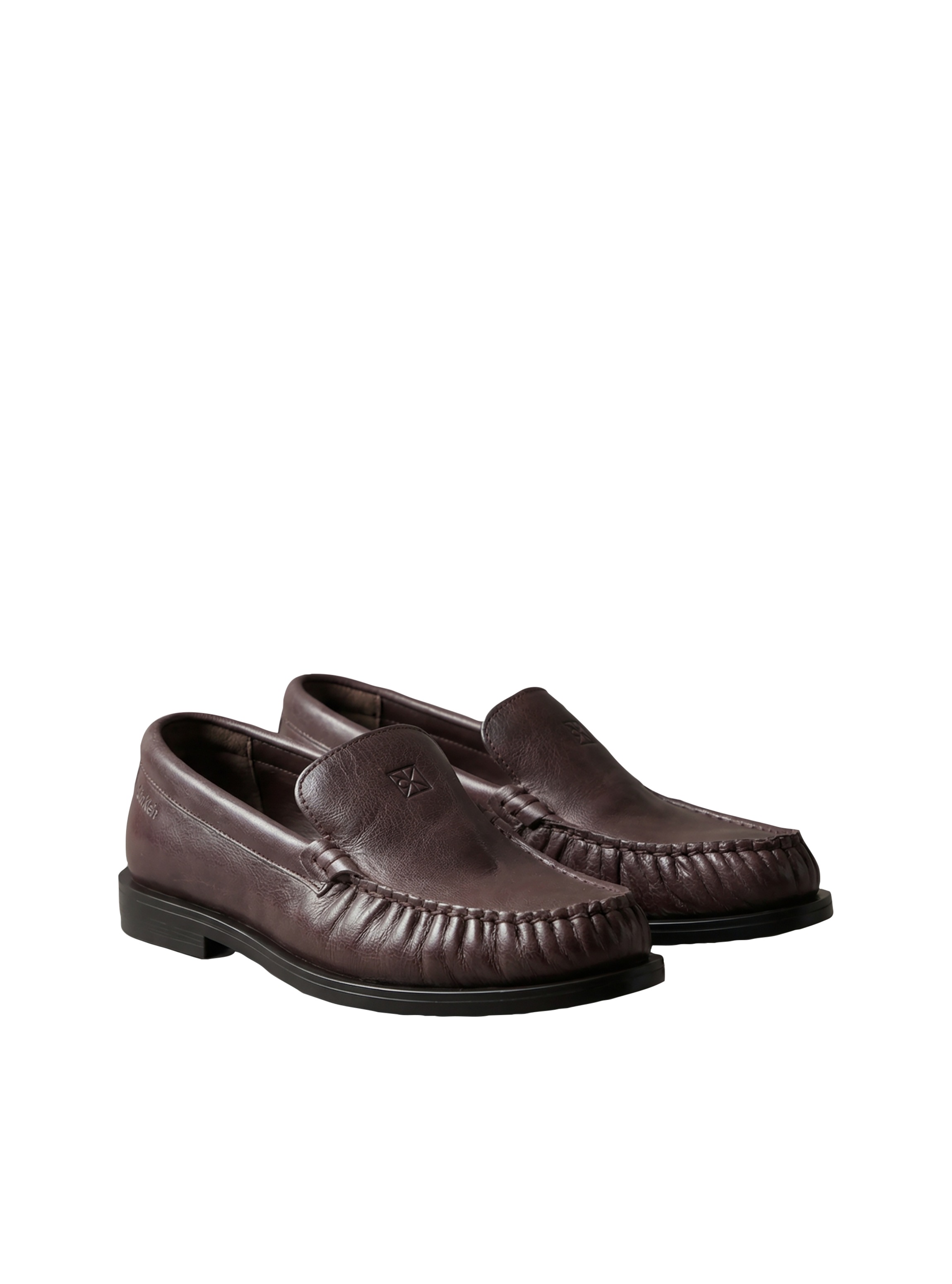 Calvin Klein Loafer "ROUND ESSENTIAL LOAFER LTH" Slipper, Schlupfschuh mit gepolstertem Schaftrand
