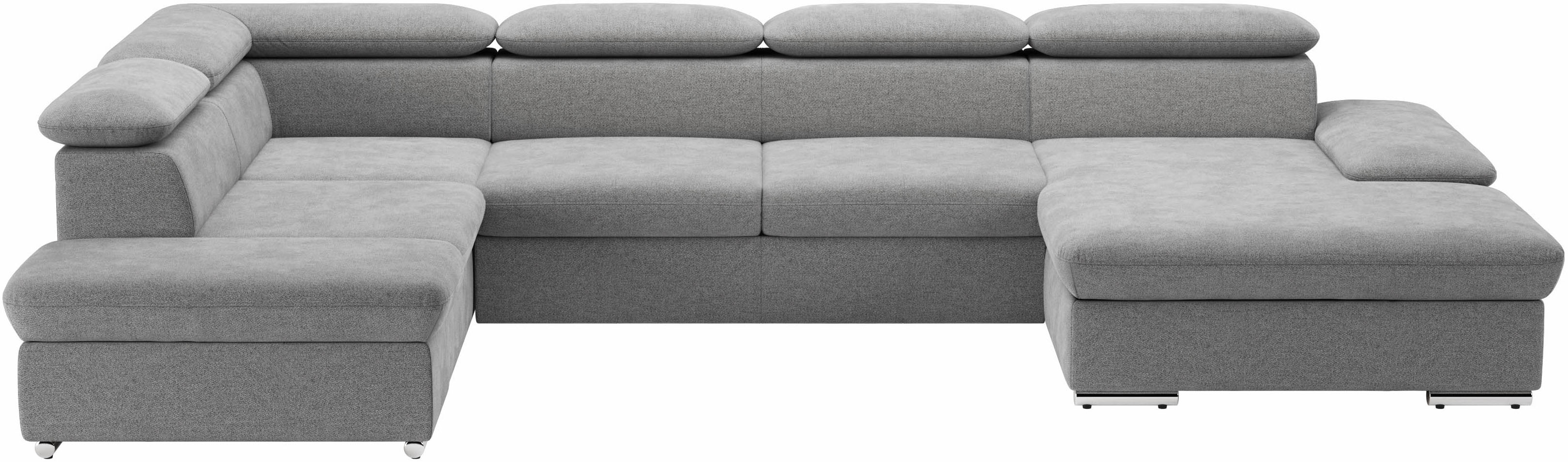 sit&more Wohnlandschaft "Valantine U-Form, B: 349 cm" mit Arm- & Kopfteilverstellung, optional mit Schlaffunktion