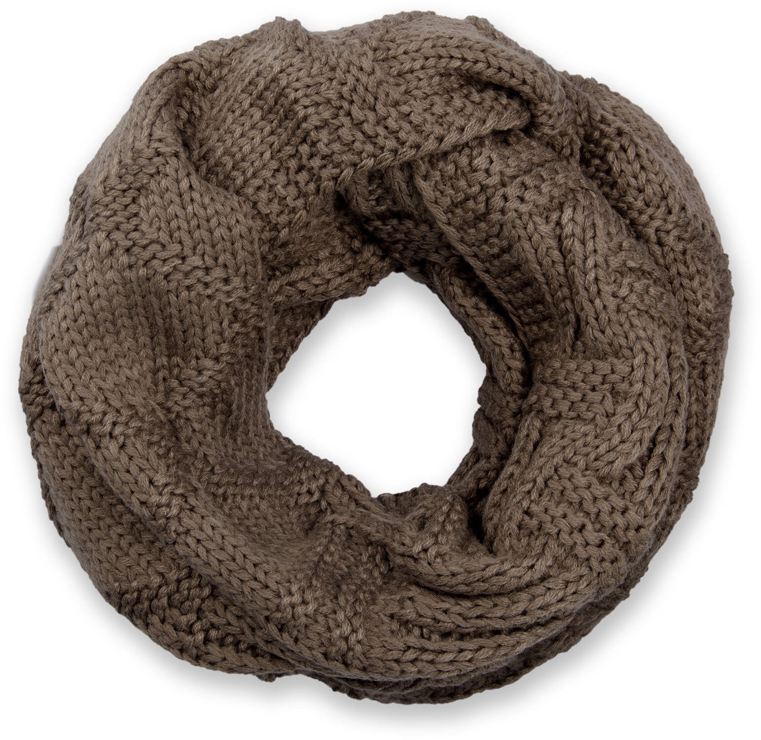 styleBREAKER Strickschal "Strick Loop mit Gitter und Rippenmuster" 1 Stk.