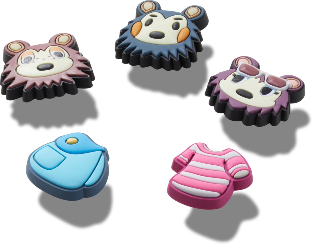 Crocs Schuhanstecker »Jibbitz™ Animal Crossing« Set, Kein Spielzeug. Nicht für Kinder unter 3 Jahren geeignet, 5 Stk. tlg. Anstecker mit Animal Crossing Motiven