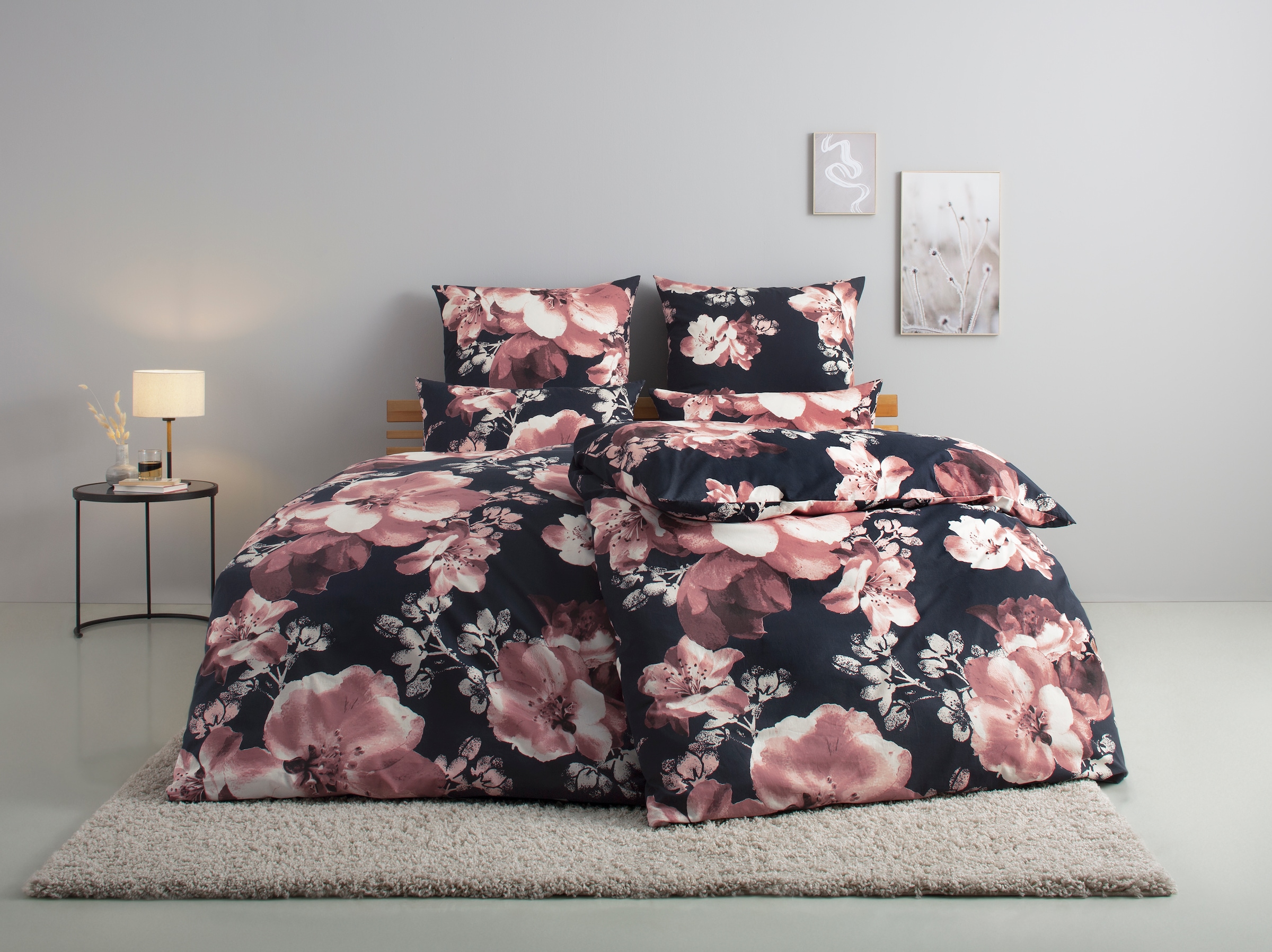 OTTO home Bettwäsche "MELINA" 2 tlg. florale Bettwäsche mit Reißverschluss, günstig online kaufen