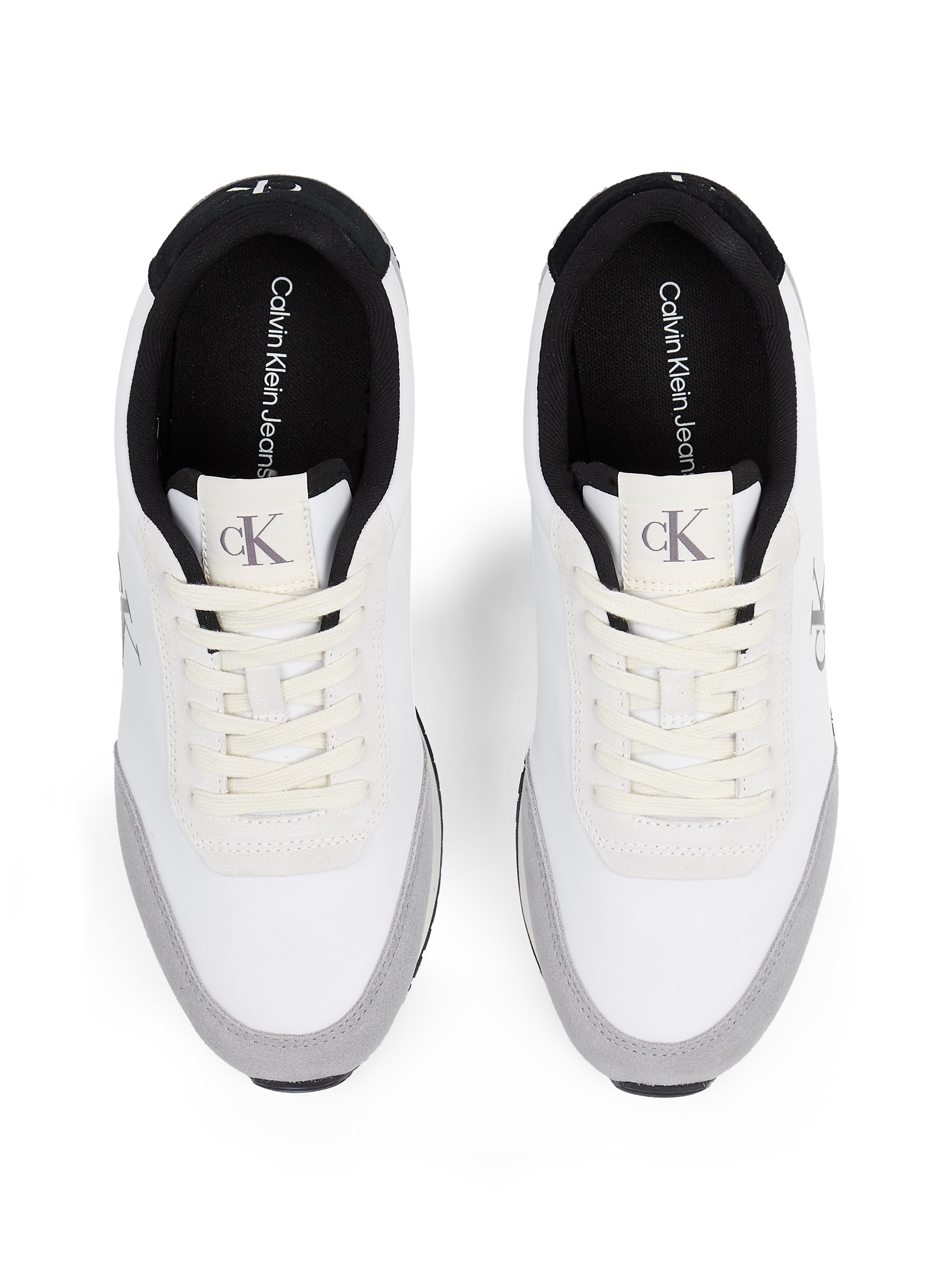 Calvin Klein Jeans Plateausneaker »RETRO RUNNER ICONIC SNK«, Freizeitschuh, Schnürschuh, Halbschuh mit seitlichem CK-Logo