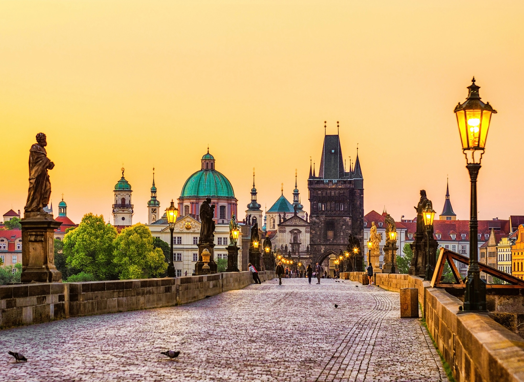 living walls Fototapete "Designwalls Charles Bridge" glatt Vlies, Wand, Schräge, Decke