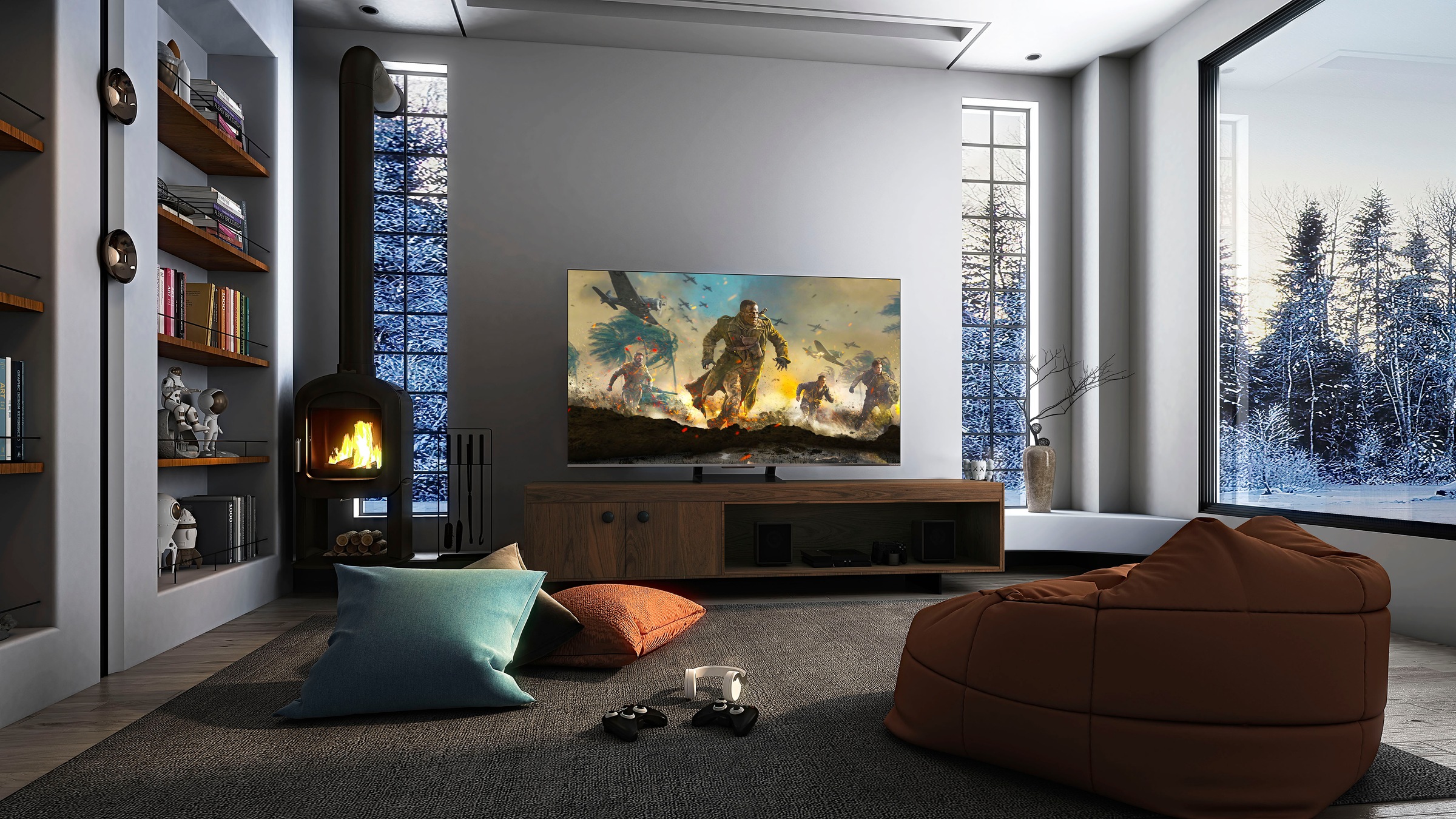TCL QLED-Fernseher »65C731X1«, 164 HD, Smart-TV-Google Metallgehäuse, HDMI HDR BAUR 2.1, Dolby ONKYO-Sound cm/65 TV, Ultra Atmos, | Zoll, Pro, 4K 4K