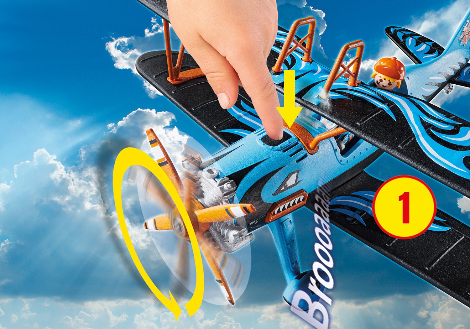 Playmobil® Konstruktions-Spielset »Doppeldecker "Phönix" (70831), Air Stuntshow«, (45 St.), mit Soundeffekten; Made in Germany