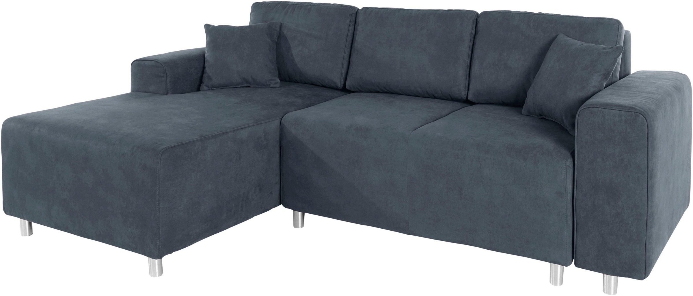 Home affaire Ecksofa »Györ«, L-Form, wahlweise mit Bettfunktion und Bettkasten incl. 2 Zierkissen