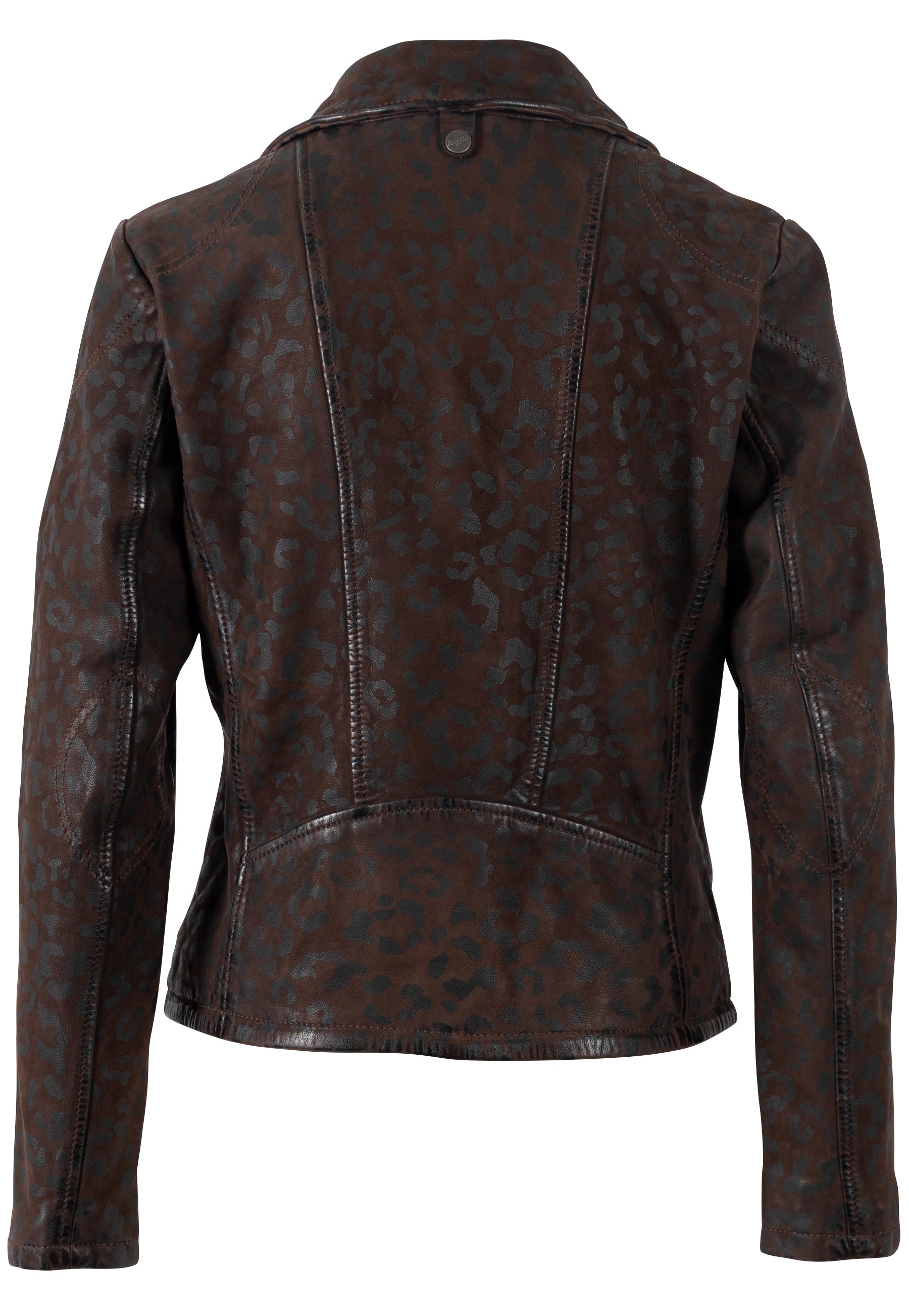 Mauritius Lederjacke »MWMeeow«, mit Reverskragen, All-Over Muster