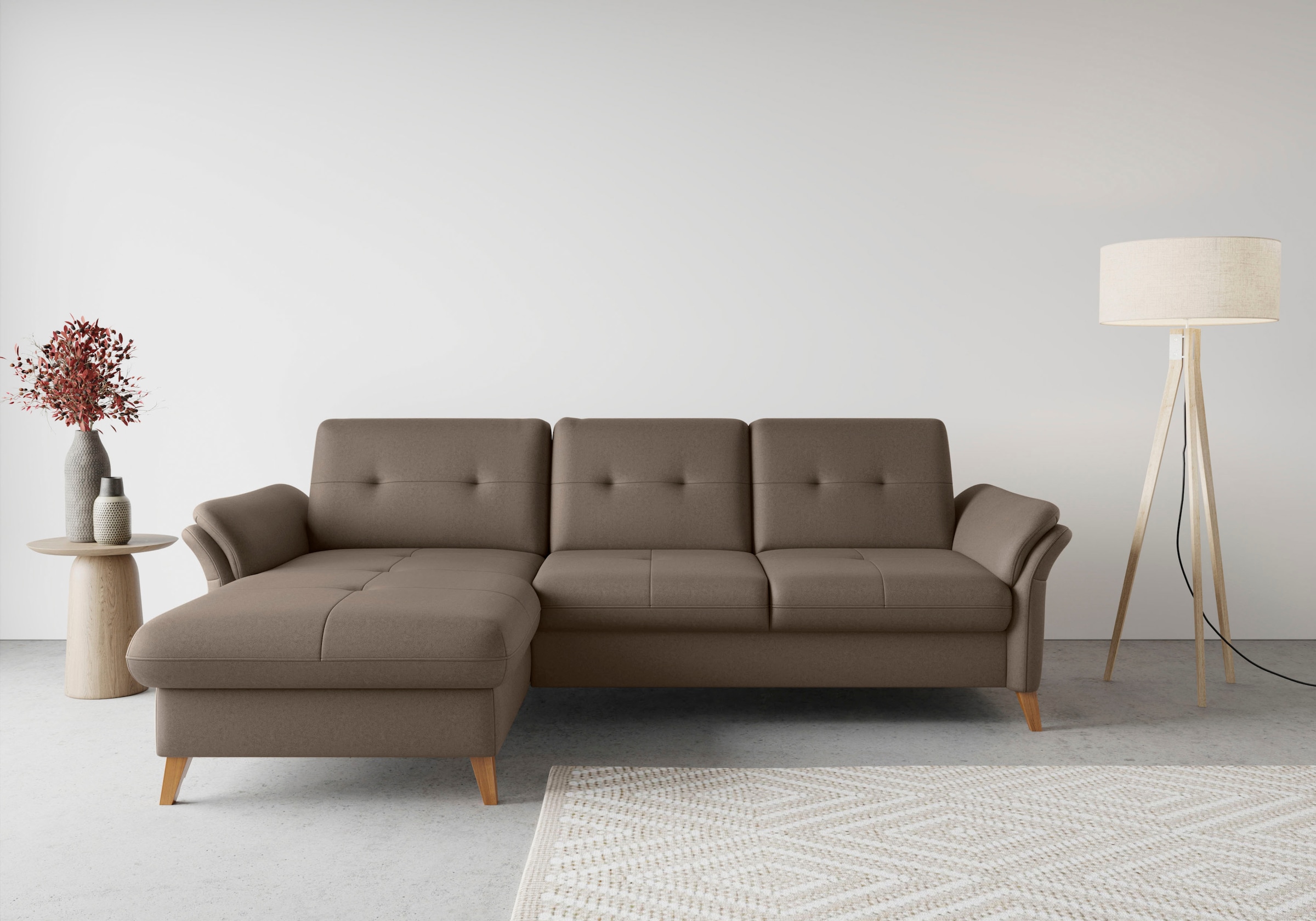 sit&more Ecksofa "Göteborg", Sitztiefenverstellung und Federkern, wahlweise günstig online kaufen