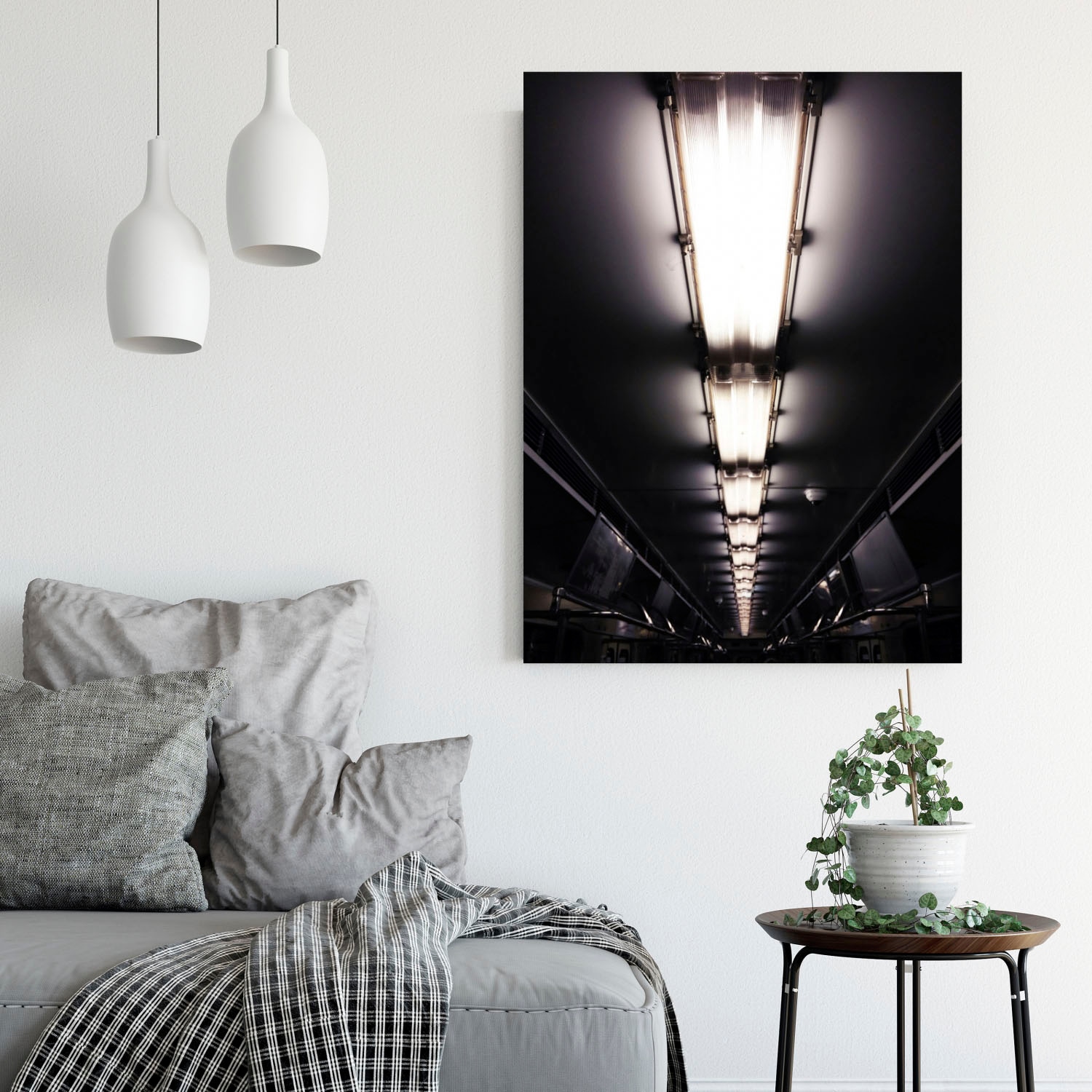 queence Acrylglasbild »Licht im Zug«, Kunst-Züge-Zugbilder, Fine Art-Print in Galeriequalität