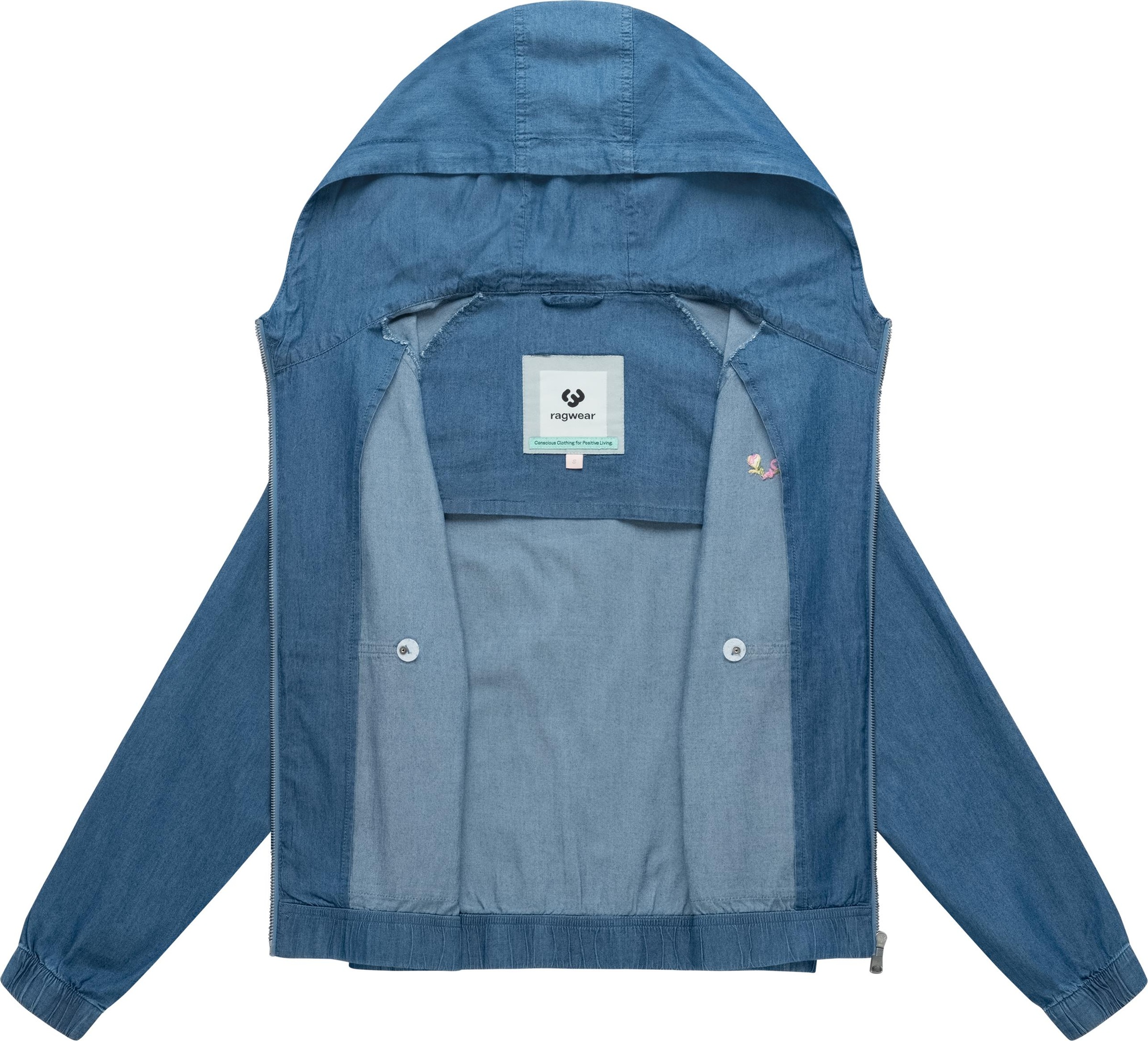 Ragwear Outdoorjacke »Anndra Denim« mit Kapuze Übergangsjacke in Jeans-Optik