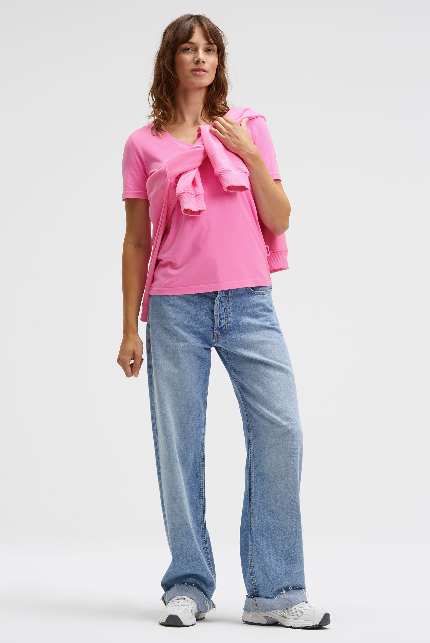SENSES.THE LABEL V-Shirt, aus Baumwolle