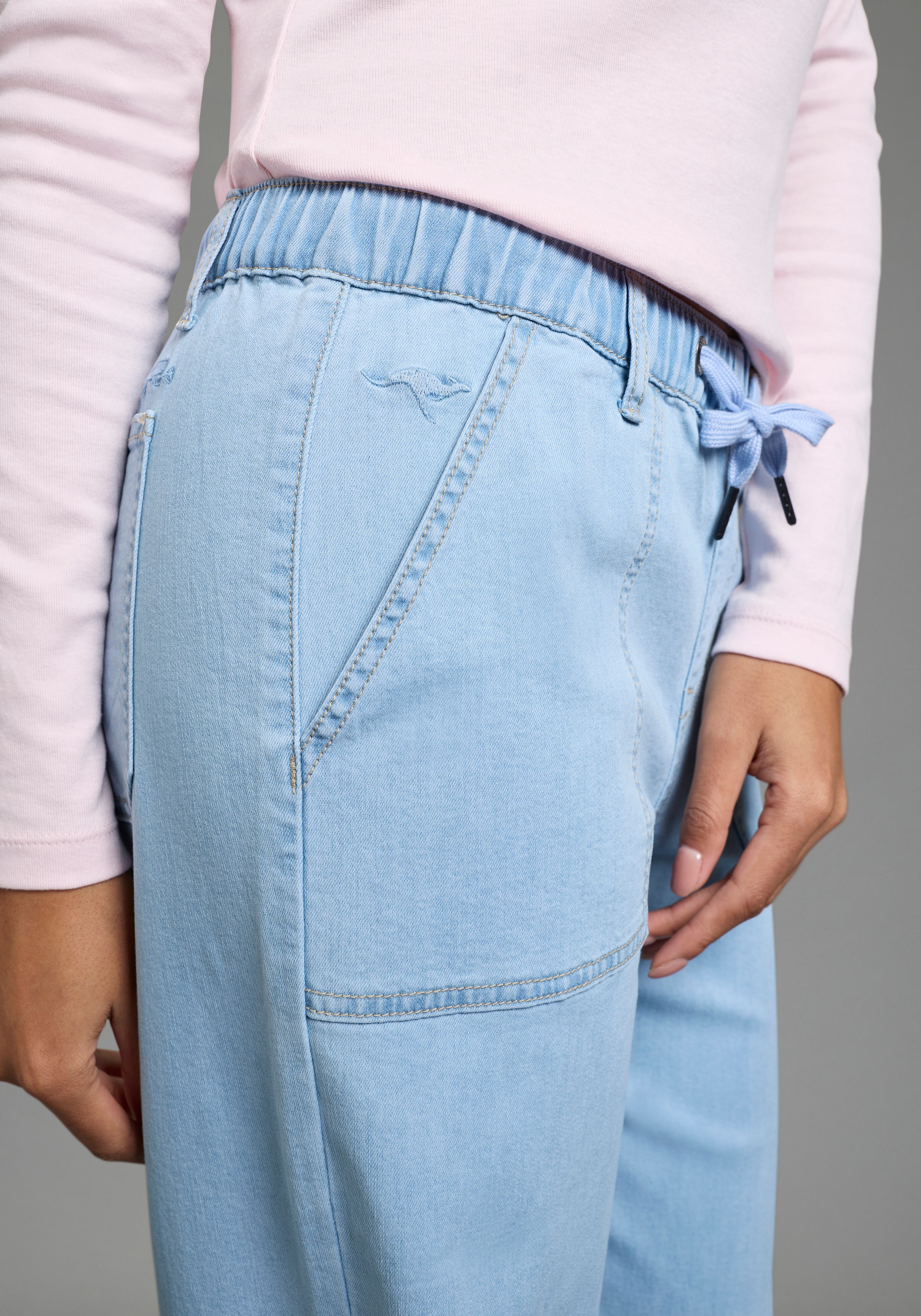 Thumbnail - KangaROOS Weite Jeans weite Beinweite, normale Leibhöhe, knöchellanger Schnitt