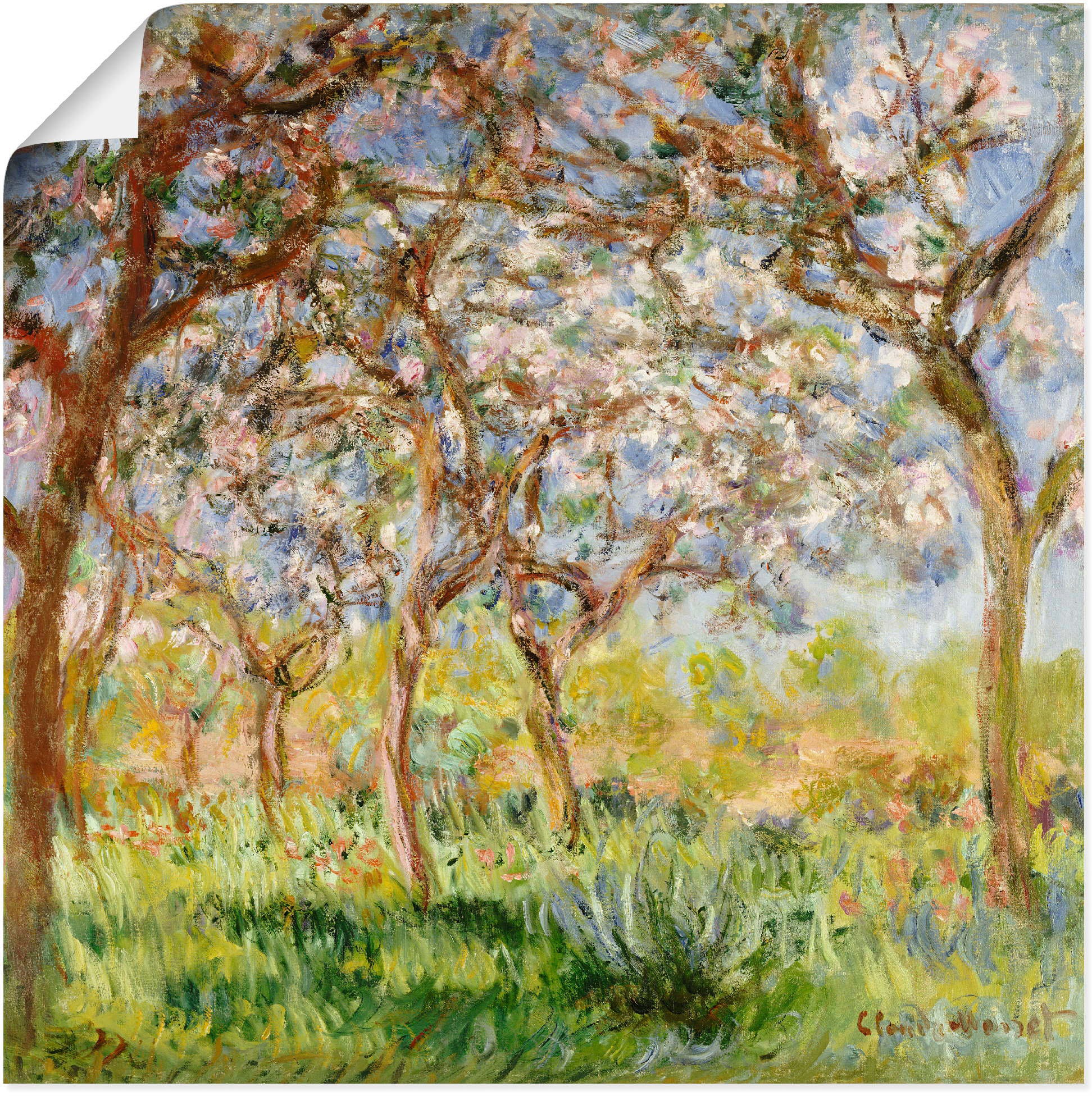 Wandbild »Frühling in Giverny.«, Wiesen & Bäume, (1 St.), als Leinwandbild, Poster in...