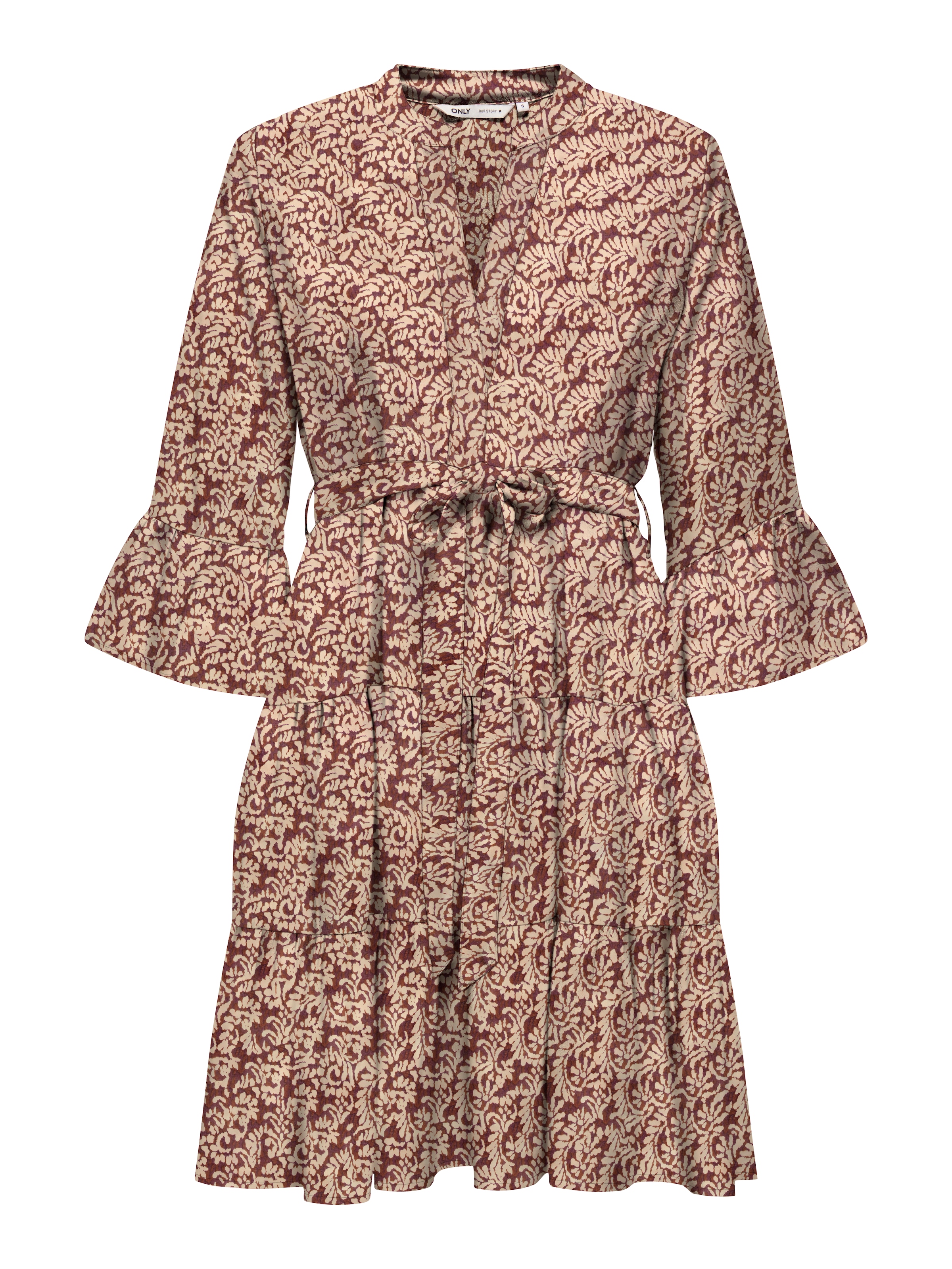 ONLY Tunikakleid "ONLSINA LIFE 3/4 SHORT DRESS NOOS WVN" mit Volant günstig online kaufen