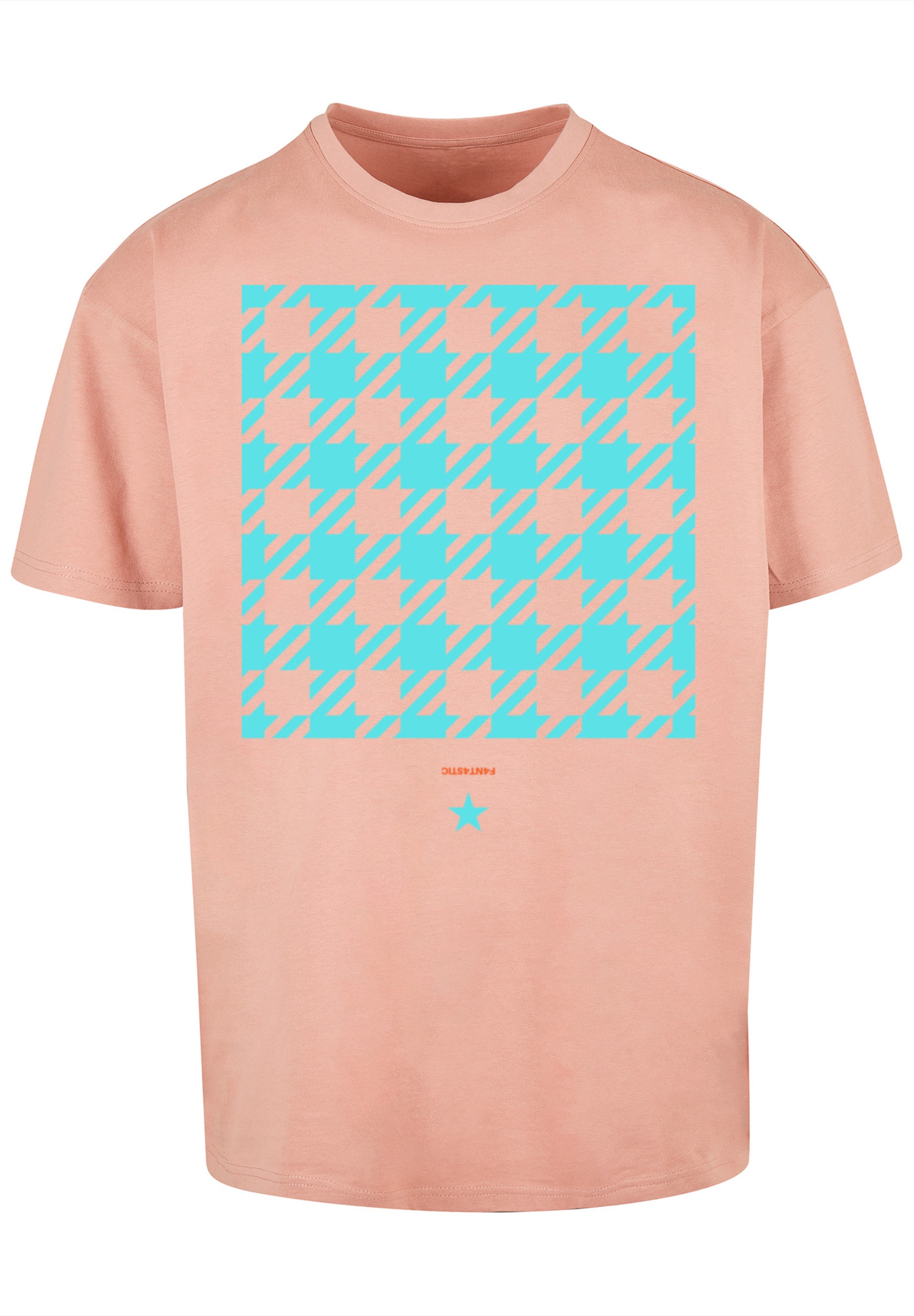 F4NT4STIC T-Shirt »Hahnentritt Karo blau«, Print