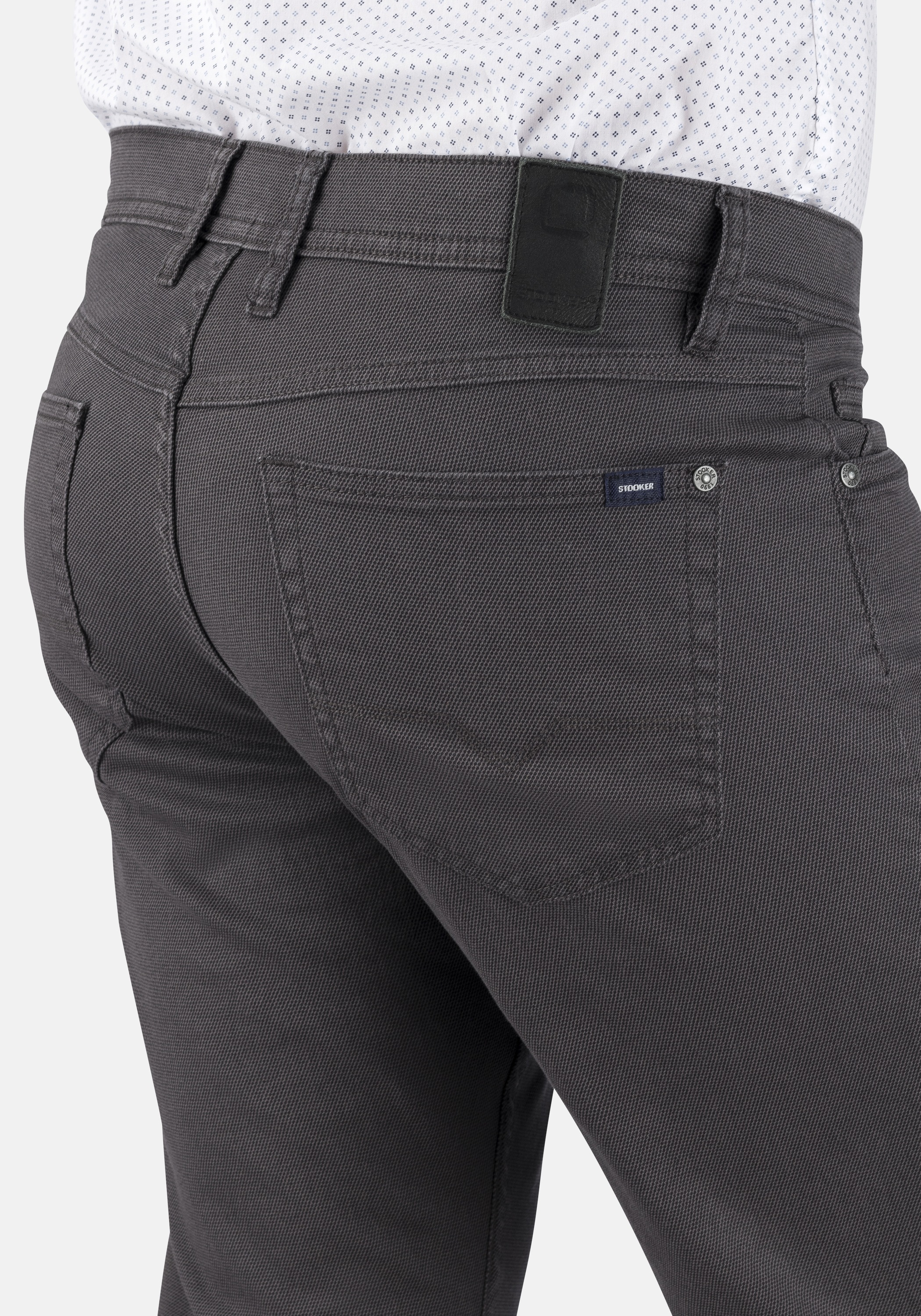 Thumbnail - Stooker Men 5-Pocket-Jeans "Frisco Print Straight Fit Jeans" Straight Fit Casual Clean Wash Twill Coloured Comfort Flex ...