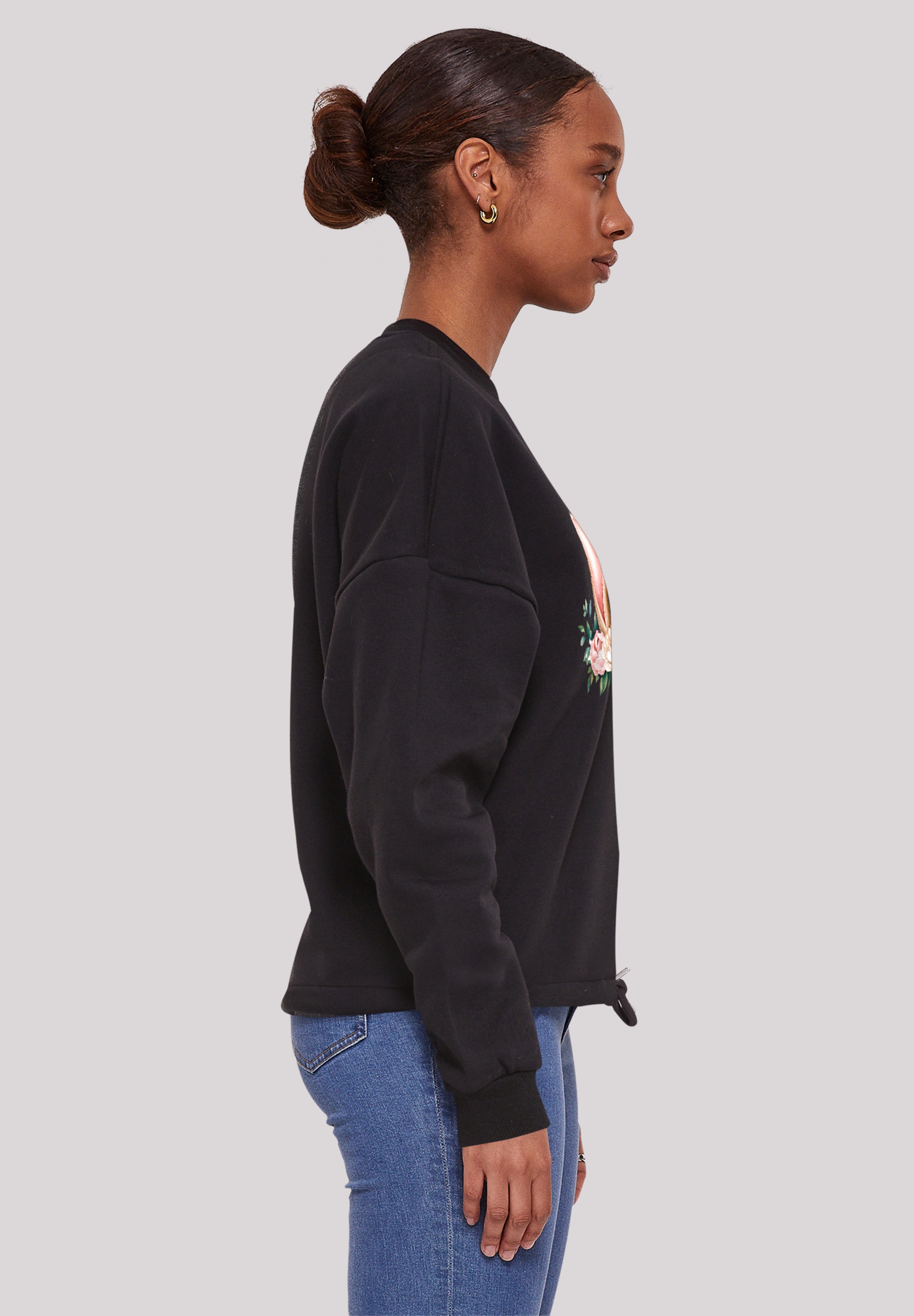 F4NT4STIC Sweatshirt »Blumen Osterhasen Ohren Dekor«, Premium Qualität