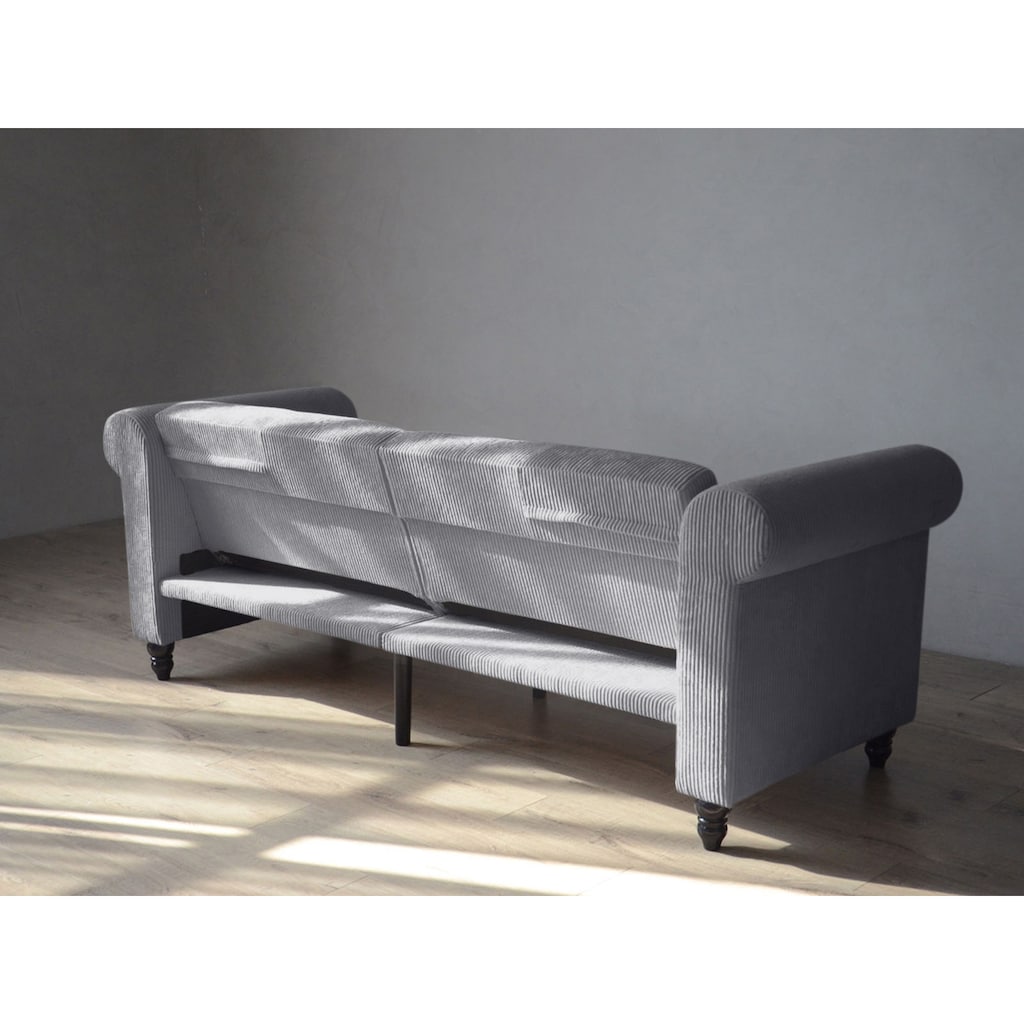 Dorel Home 3-Sitzer »Felix II, Schlafsofa 236cm, (Liegefläche 108x190cm), Rückenlehne«