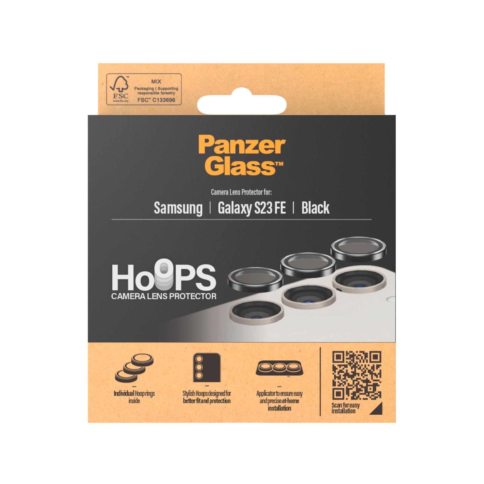 PanzerGlass Kameraschutzglas »Hoops Camera Lens Protector«, für Samsung Galaxy S23 FE