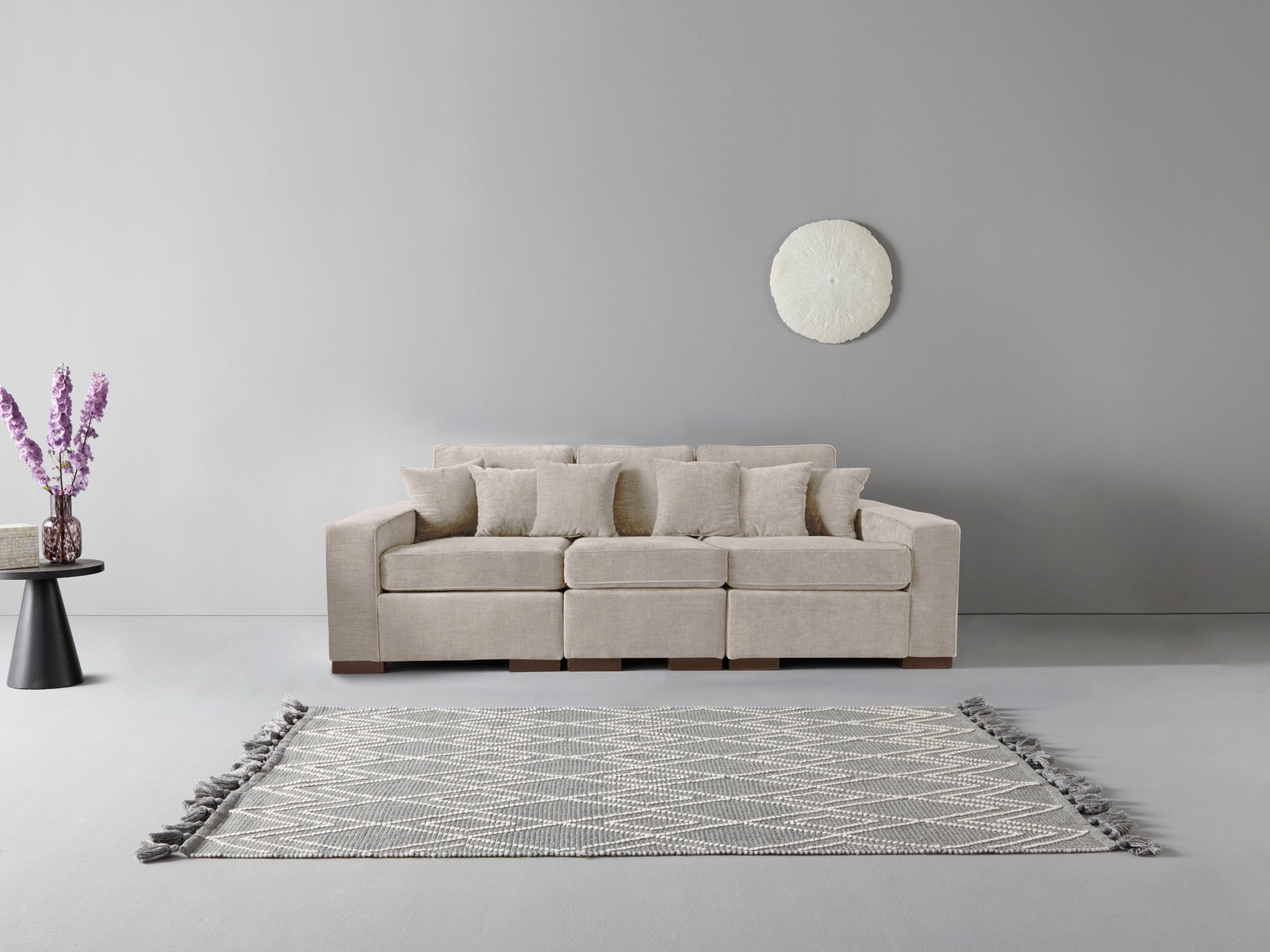 Home affaire 3-Sitzer "Skara", Lounge-Sofa mit Federkernpolsterung, in viel günstig online kaufen