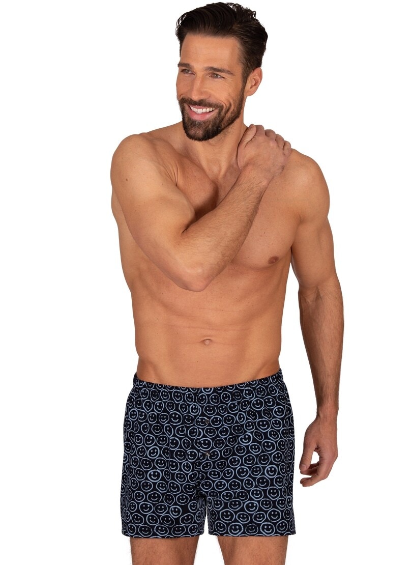 Trigema Boxershorts "TRIGEMA Boxer-Shorts mit freundlichem Smiley-Muster" 1 günstig online kaufen