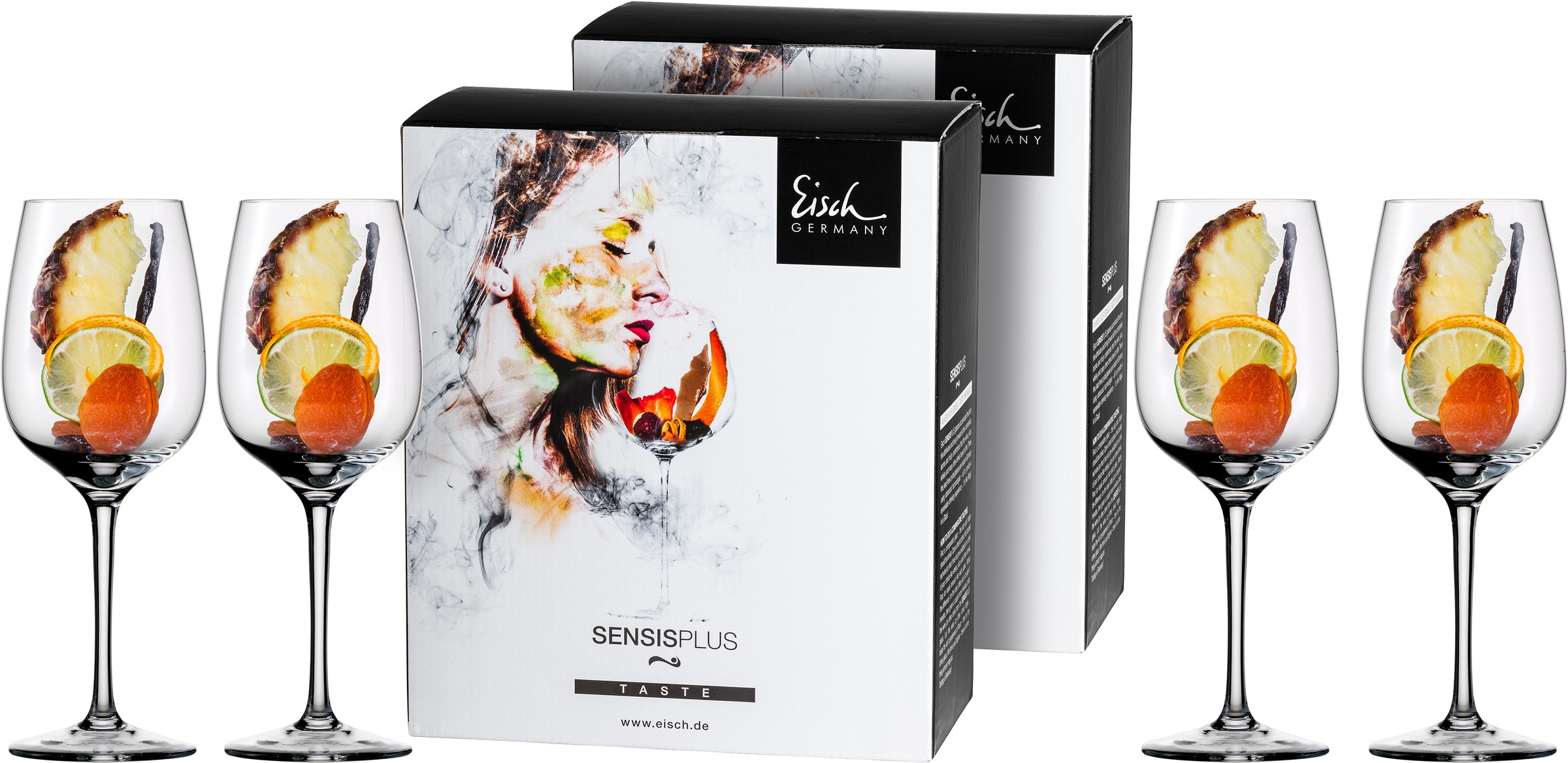 Eisch Germany Weißweinglas »Superior SensisPlus«, (Set, 4 tlg.), (Chardonnayglas), bleifrei, 420 ml, 4-teilig
