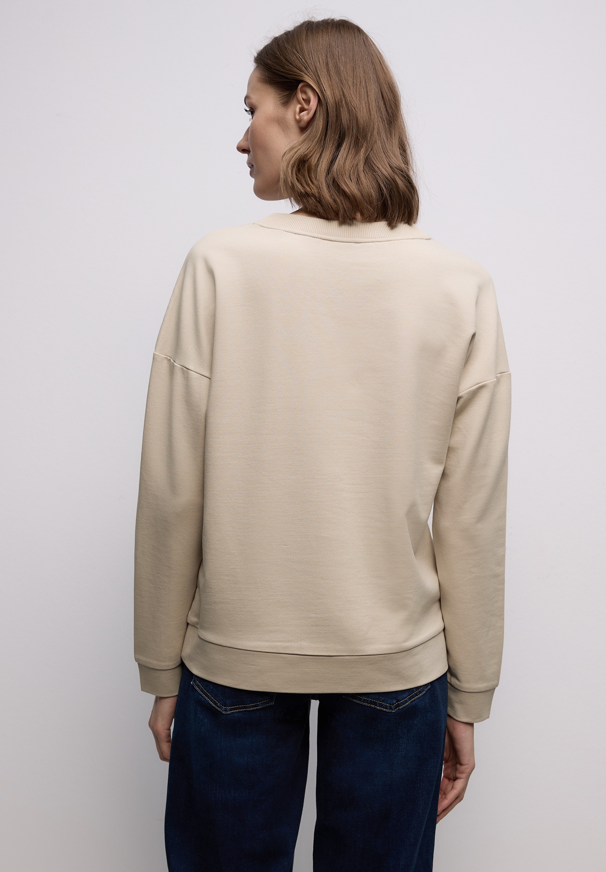 Street One Damen Langarmshirt Cotton Beige 40 2