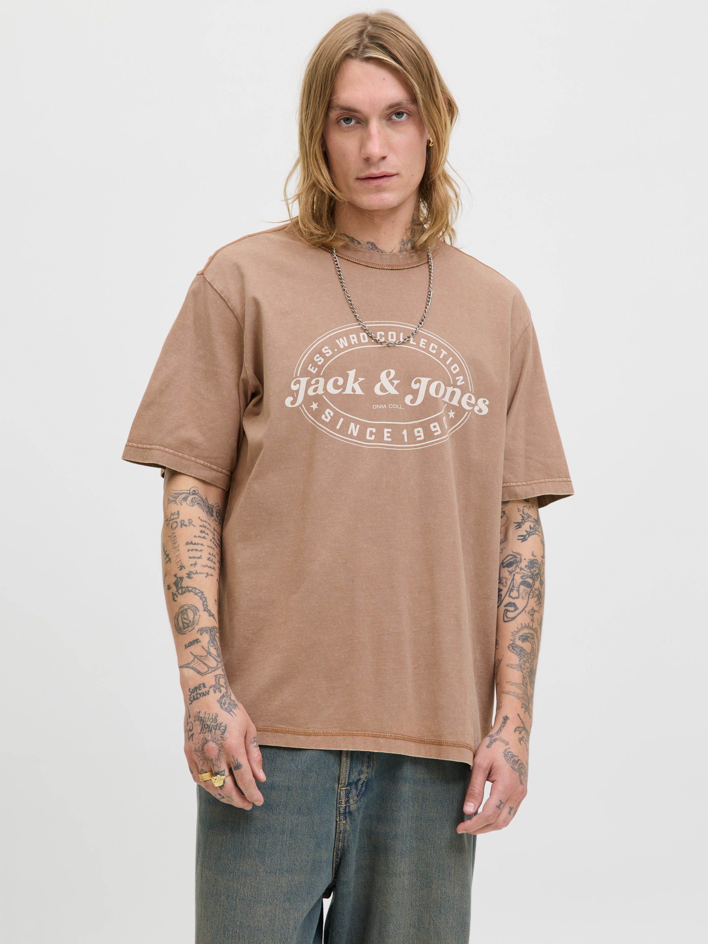 Jack & Jones Herren Rundhals T-Shirt JJEDOVER PRINT TEE SS CREW NECK - Rela günstig online kaufen