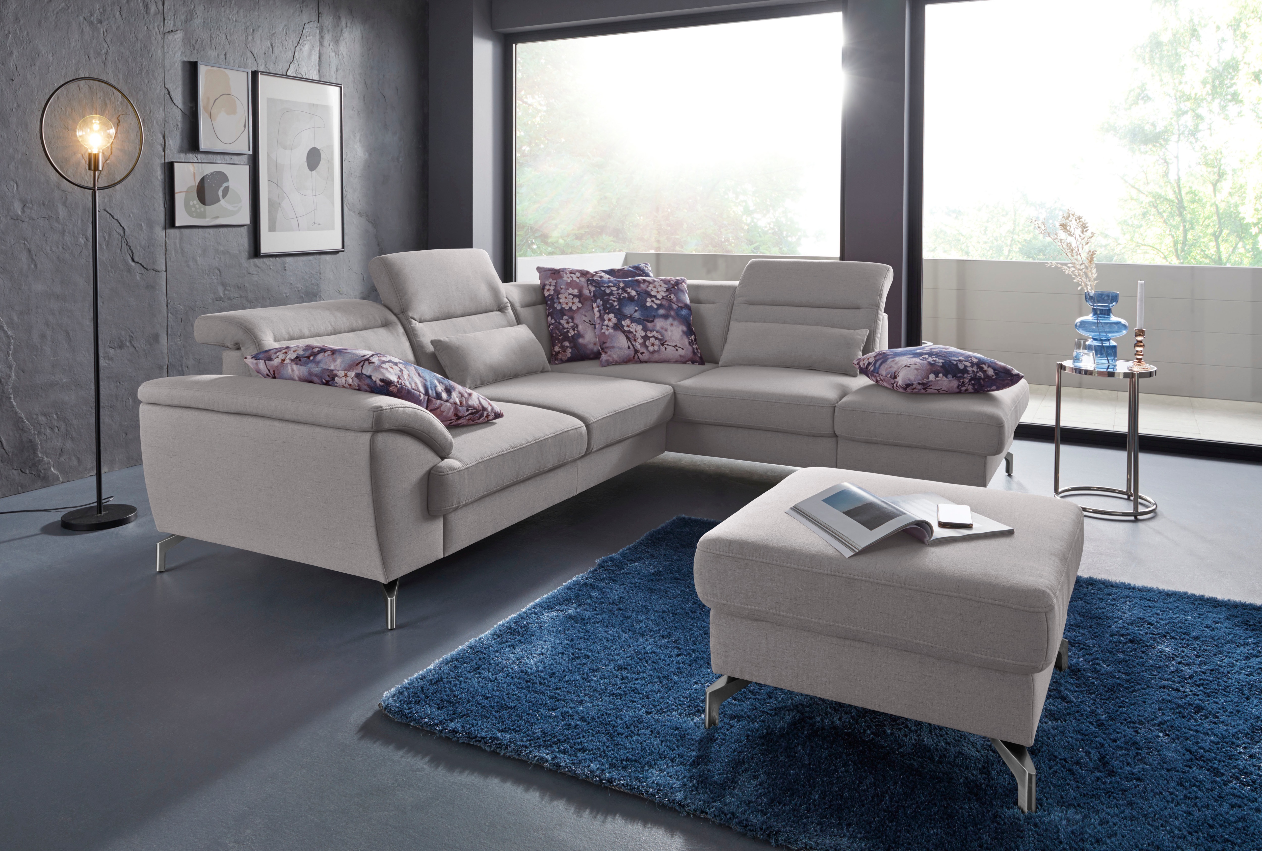 Thumbnail - sit&more Hocker "Percy", Fußhöhe 12 cm, wahlweise mit unterschiedlichen Fußfarben