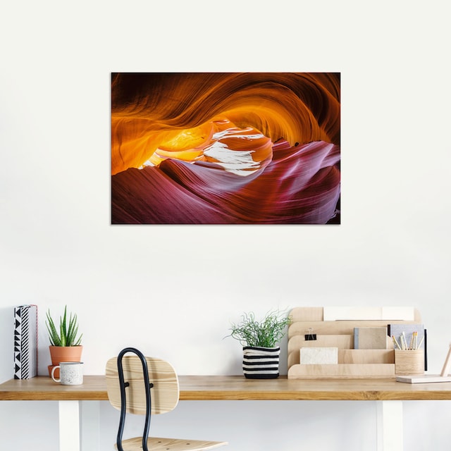 Artland Wandbild »Antelope Canyon in den USA«, Felsen, (1 St.), als Alubild,  Leinwandbild, Wandaufkleber oder Poster in versch. Größen kaufen | BAUR