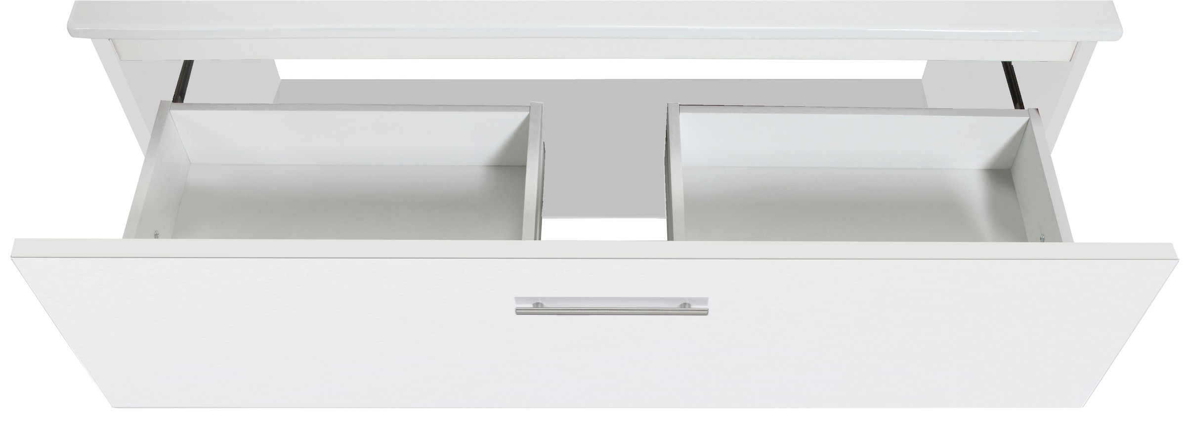 welltime Waschtisch »Trento Light, 60cm, 80cm, 100cm, Keramik-Auflagebecken«, 1 Auzug und 1 offenes Fach