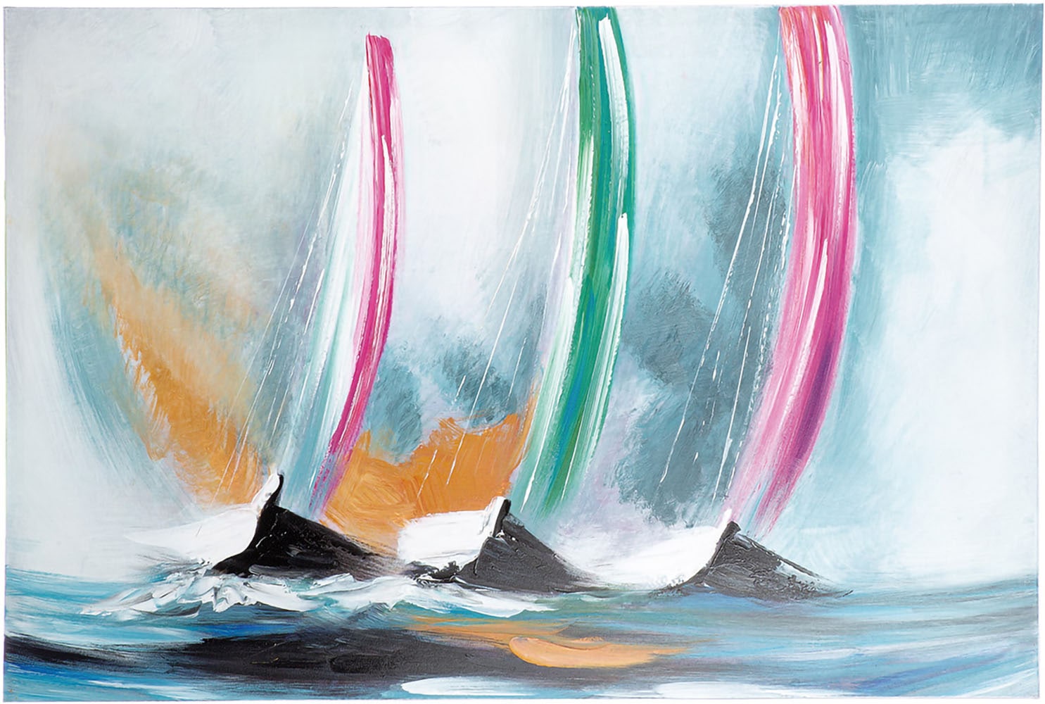 GILDE Leinwandbild "Bild rechteckig Segeltörn" Boote & Schiffe 1 Stk. tlg.