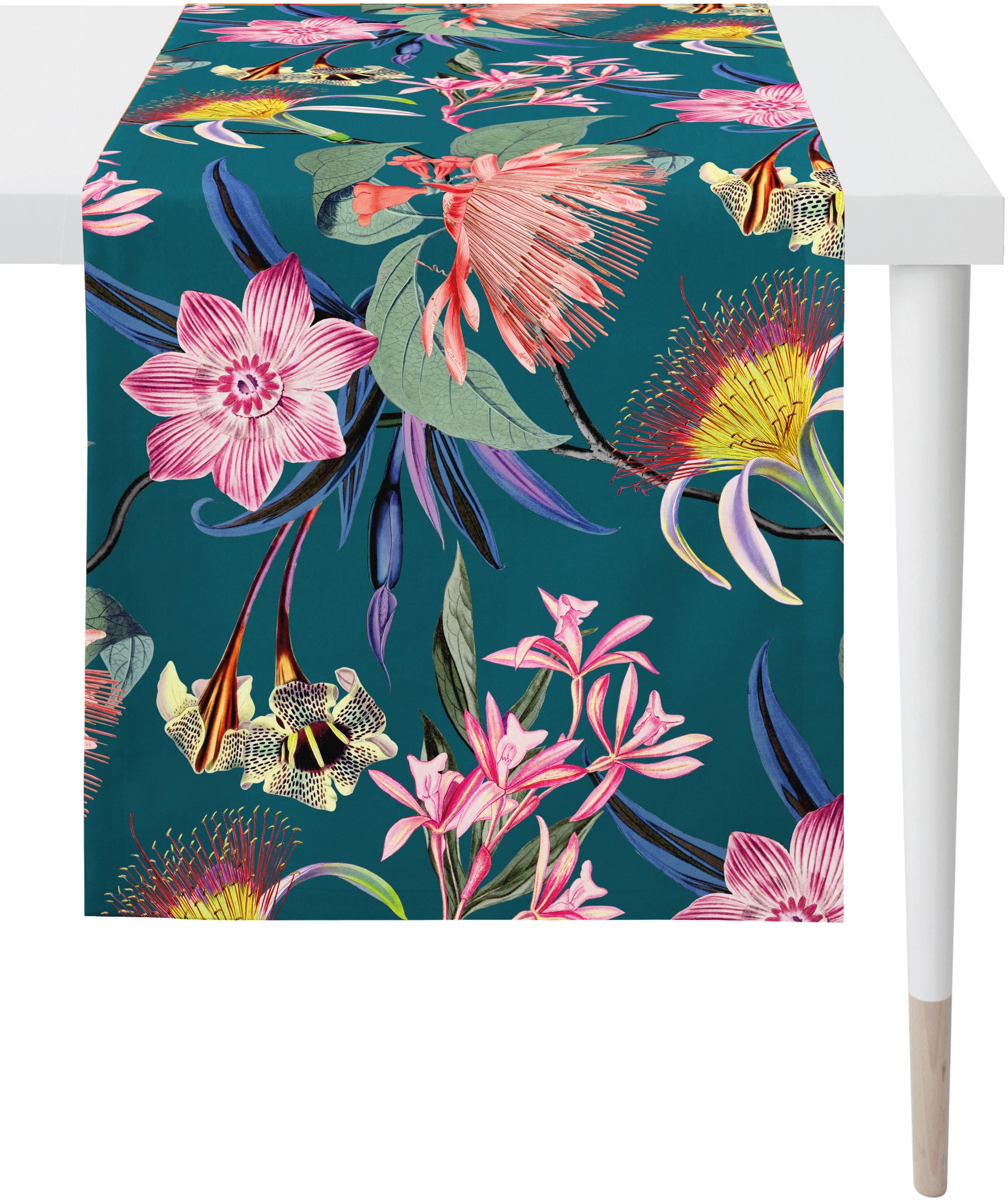APELT Tischläufer »6815 (1 mit Frühjahrsblüten, BAUR wie | Frühjahrsdeko, Digitaldruck, SPRINGTIME, Frühling«, auf St.), einer Streublumenwiese