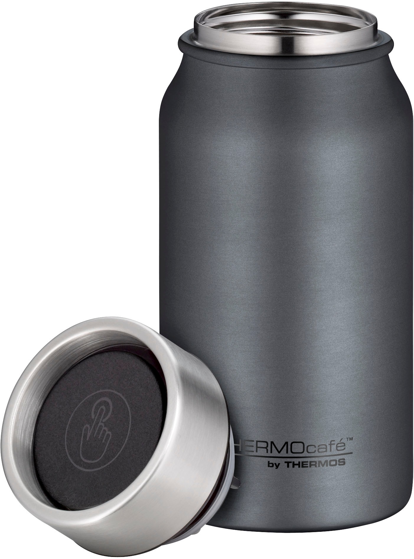 THERMOcafé Thermobecher »TC DRINKING MUG, absolut dicht, spülmaschinenfest«, (1 tlg.), 0,35l, 8h heiß & 16h kalt, zerlegbares Push Button Lid