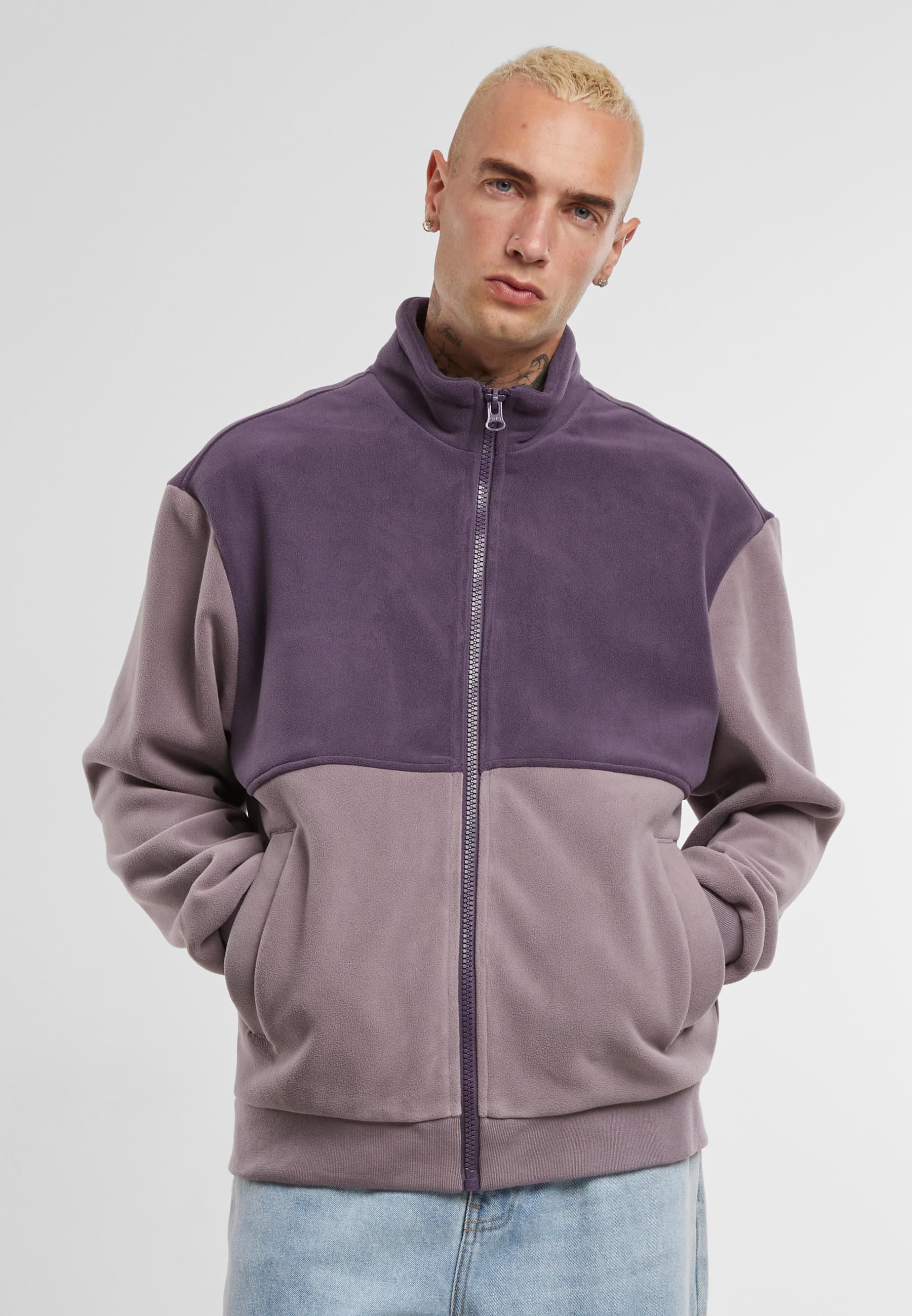 URBAN CLASSICS Allwetterjacke »Urban Classics Colour Block Polar Fleece Jacket«, (1 St.), ohne Kapuze