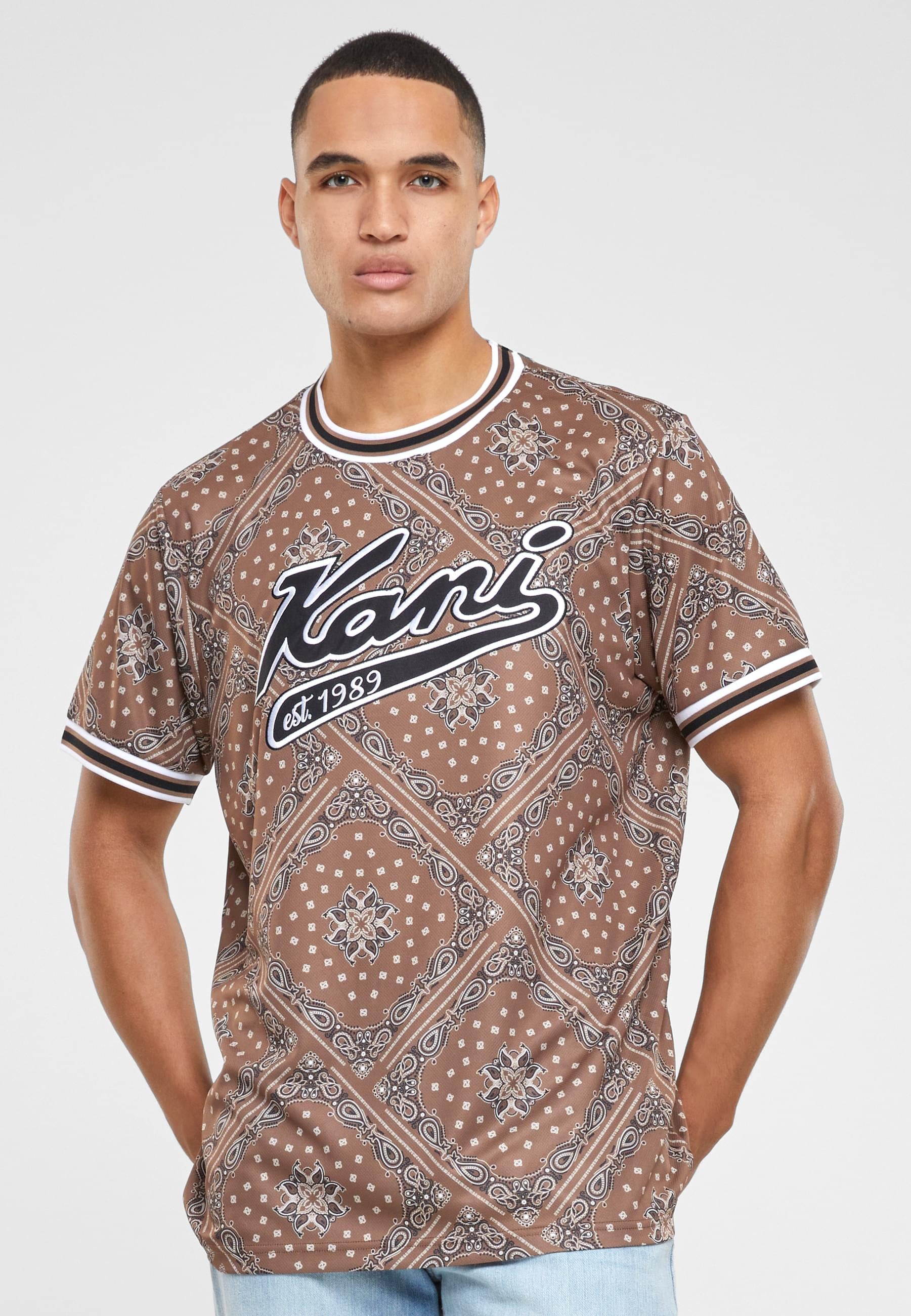 Karl Kani T-Shirt »Karl Kani Herren KM232-008-3 Unisex KK Varsity Paisley Mesh Tee«, (1 tlg.)