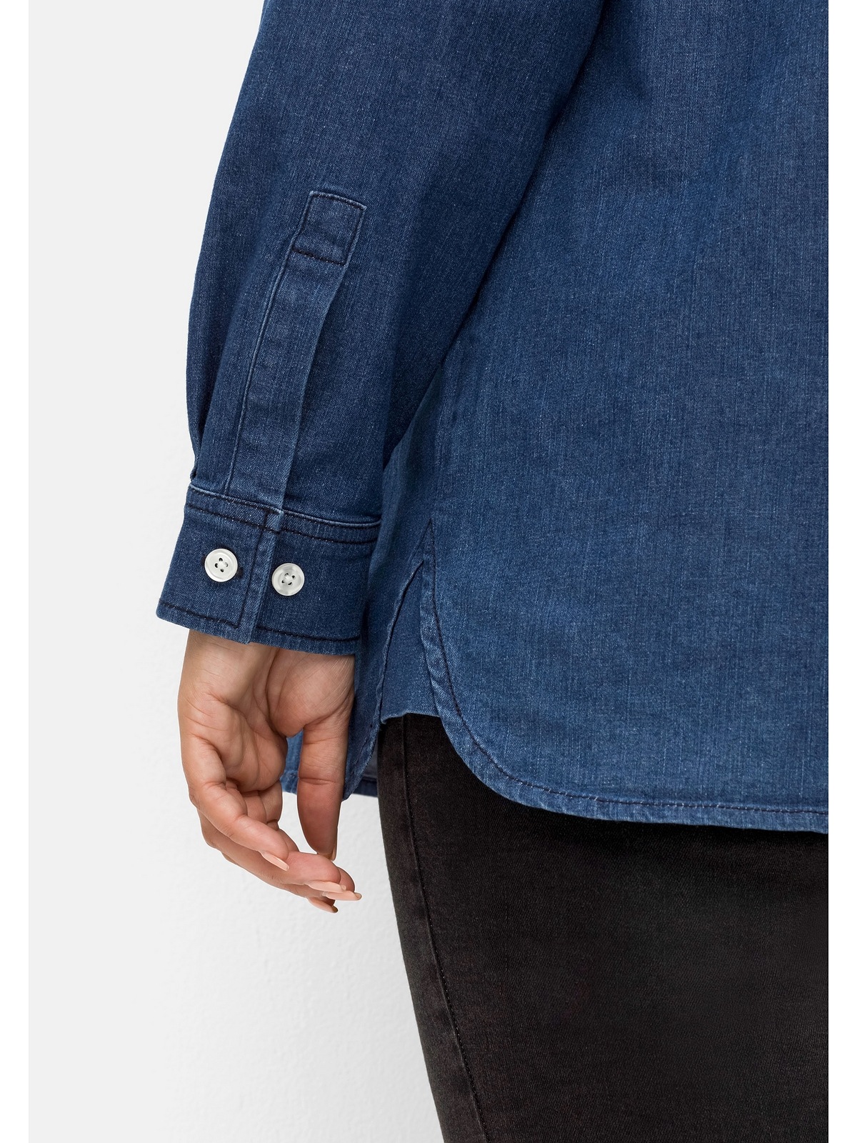 Sheego Tunika »Große Größen«, mit Blusenkragen und Brusttasche