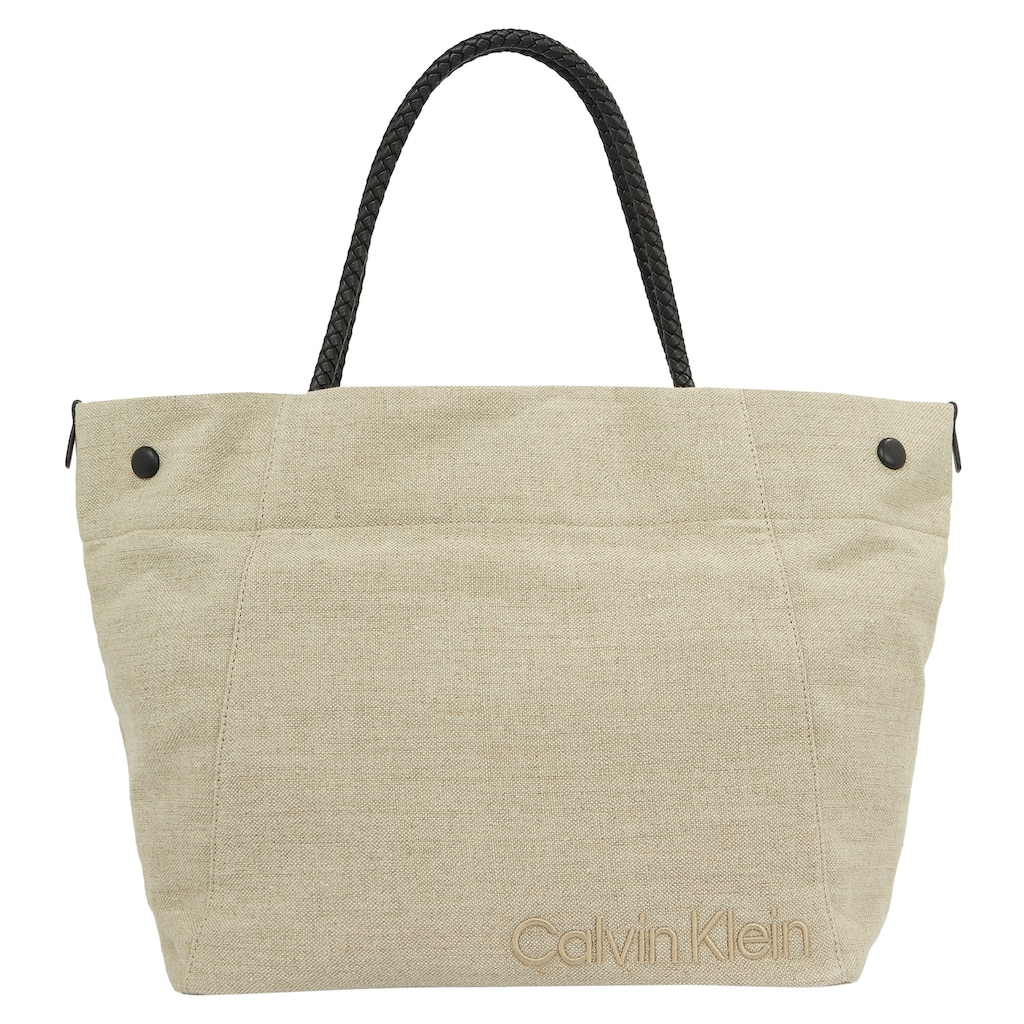 Calvin Klein Shopper »SUMMER STORY LG SHOPPER_LINEN«, Handtasche Damen Tasche Damen Henkeltasche