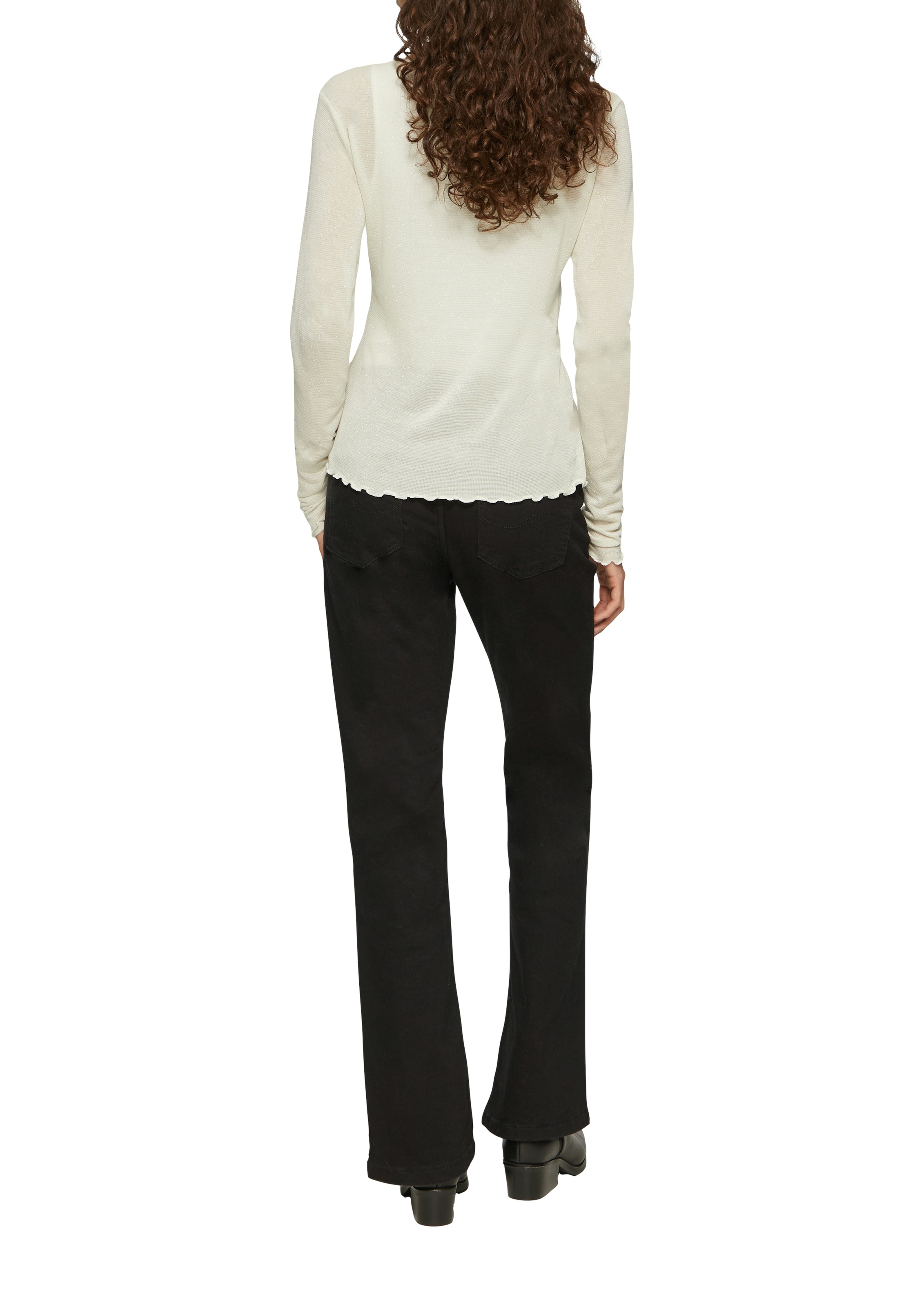 QS Longsleeve mit metallisierten Fasern