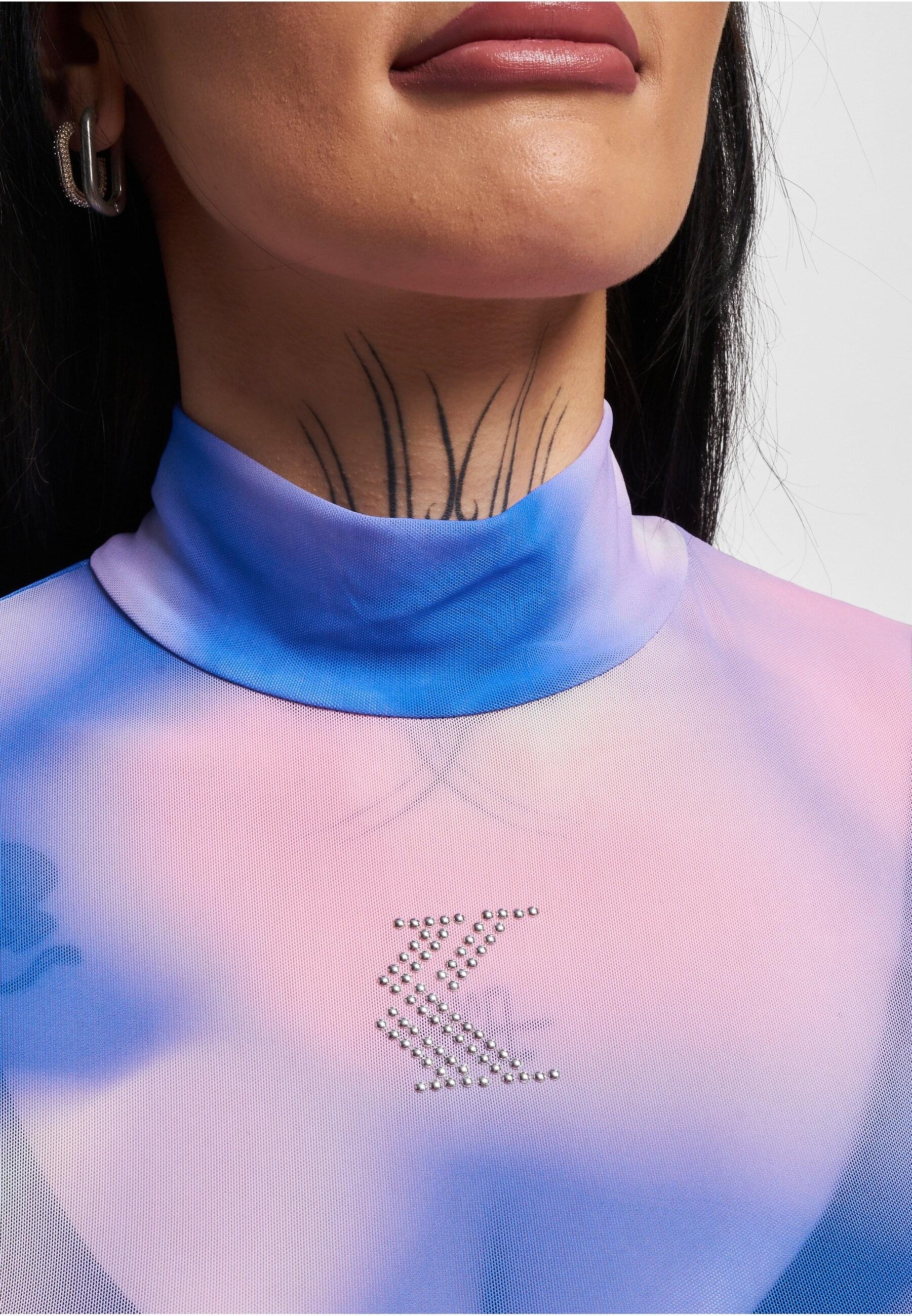 Karl Kani T-Shirt »Karl Kani Damen KW234-003-2 KK Studded Og Mesh Ls« 1 Stk.