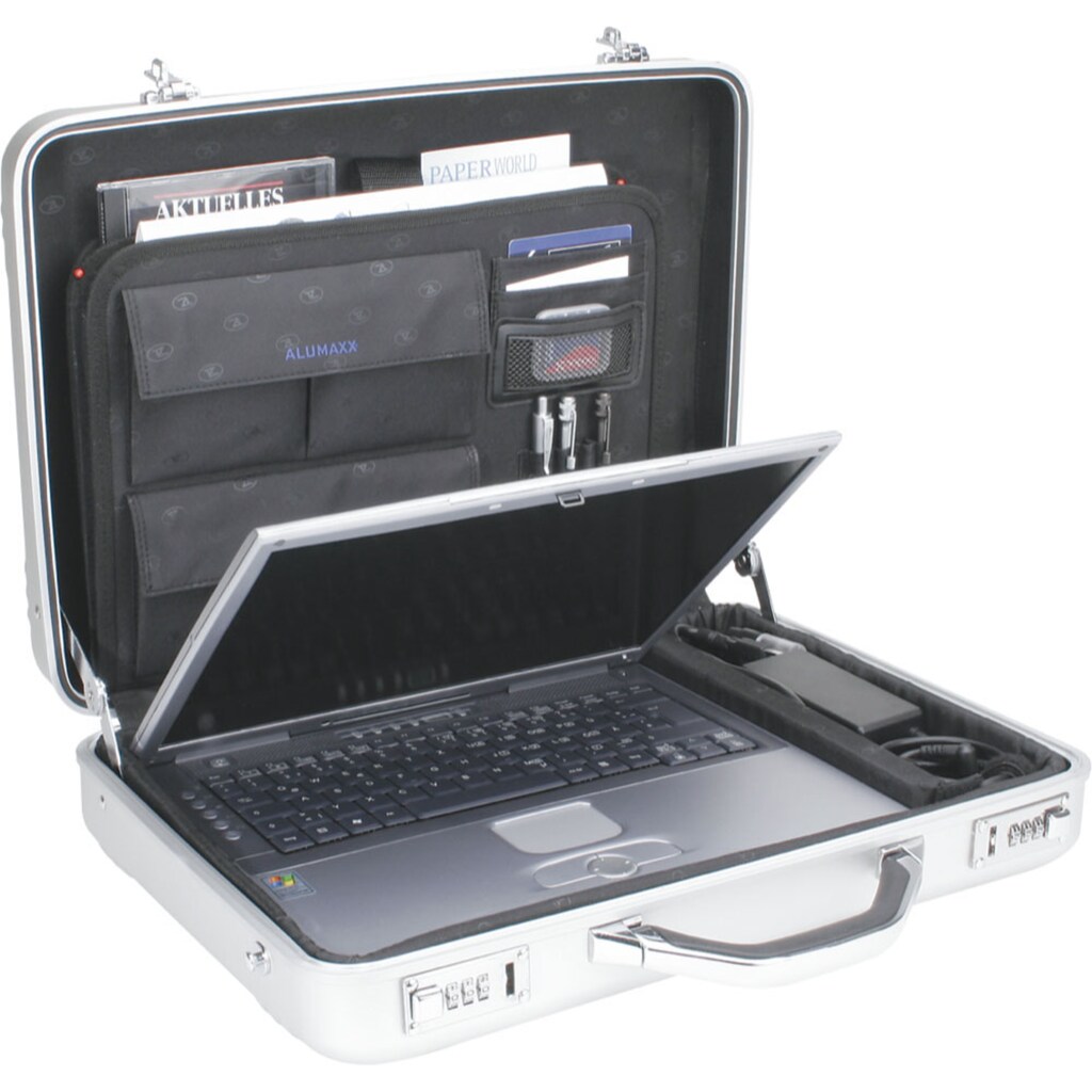 fixbag Business-Koffer »Aluminiumkoffer Attaché, silberfarben«, mit Laptopfach