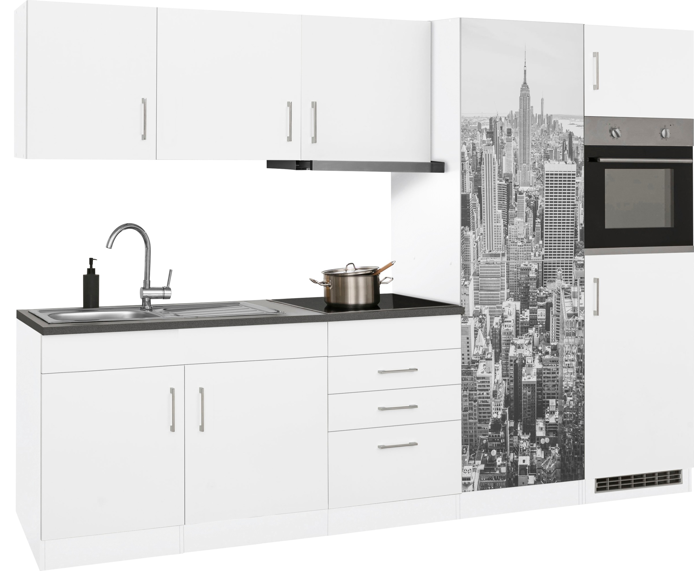 KOCHSTATION Küchenzeile "KS-Paris – Küchen mit einzigartigen Fotomotiven au günstig online kaufen