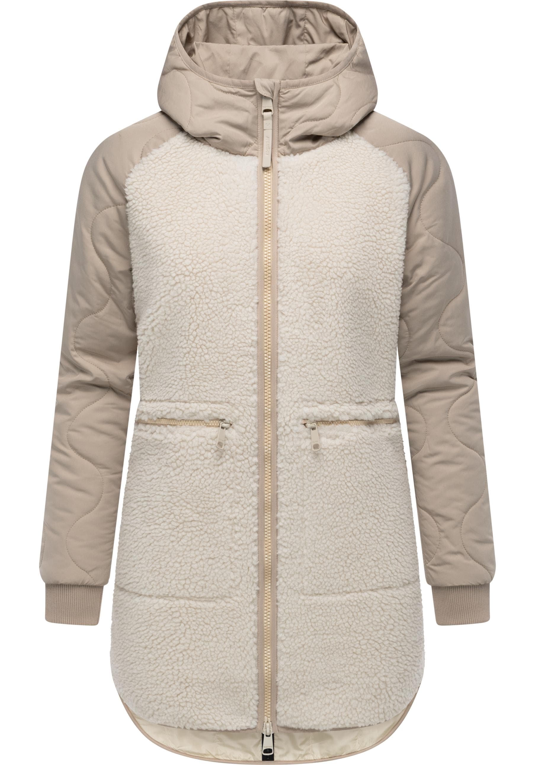 Ragwear Fellimitatmantel "Longeddy" Kuscheliger Plüschmantel mit Kapuze günstig online kaufen