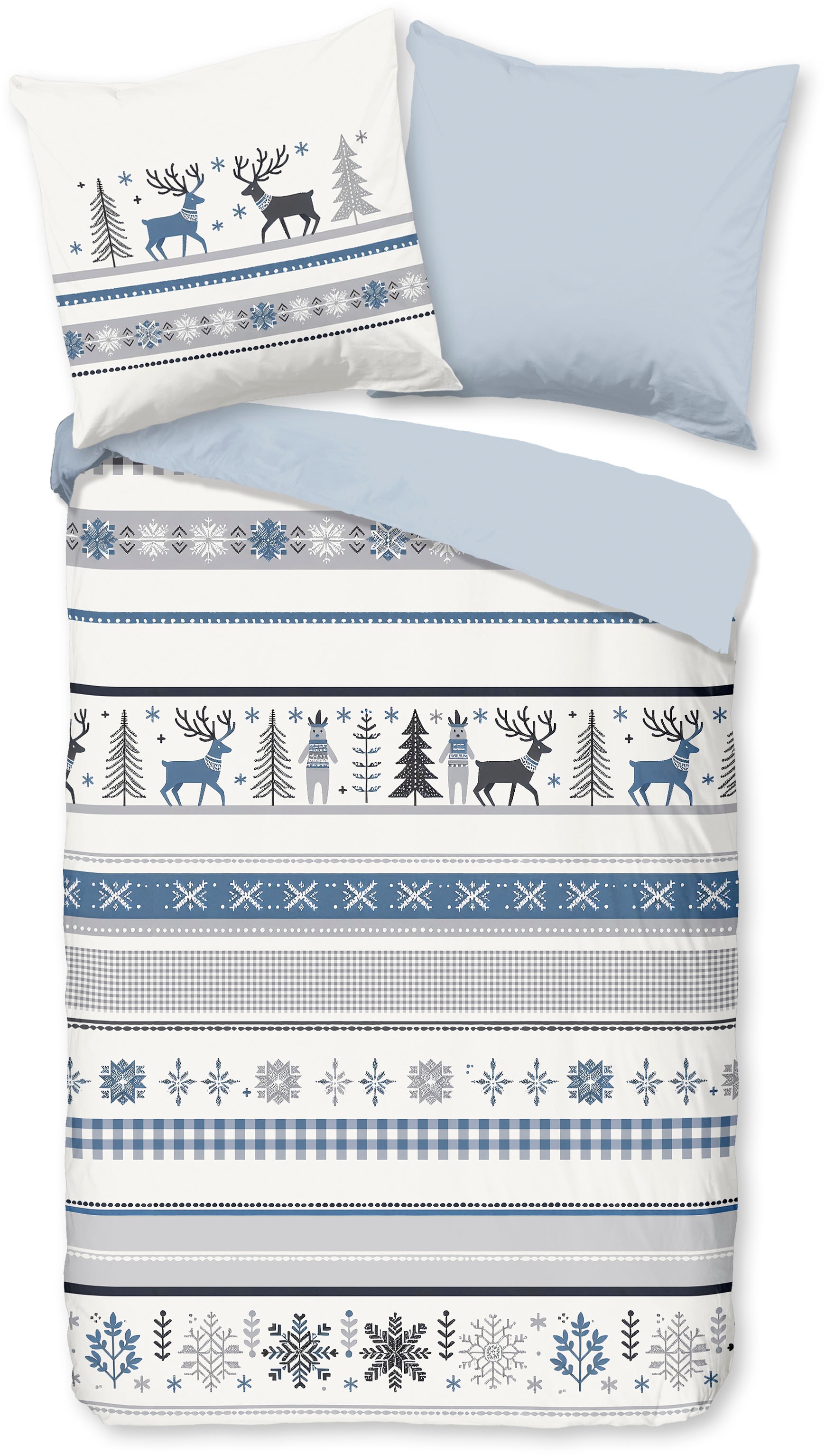 good morning Wendebettwäsche "Aila" 3 Stk. Flanell, Biber, Winter, Warm, Re günstig online kaufen