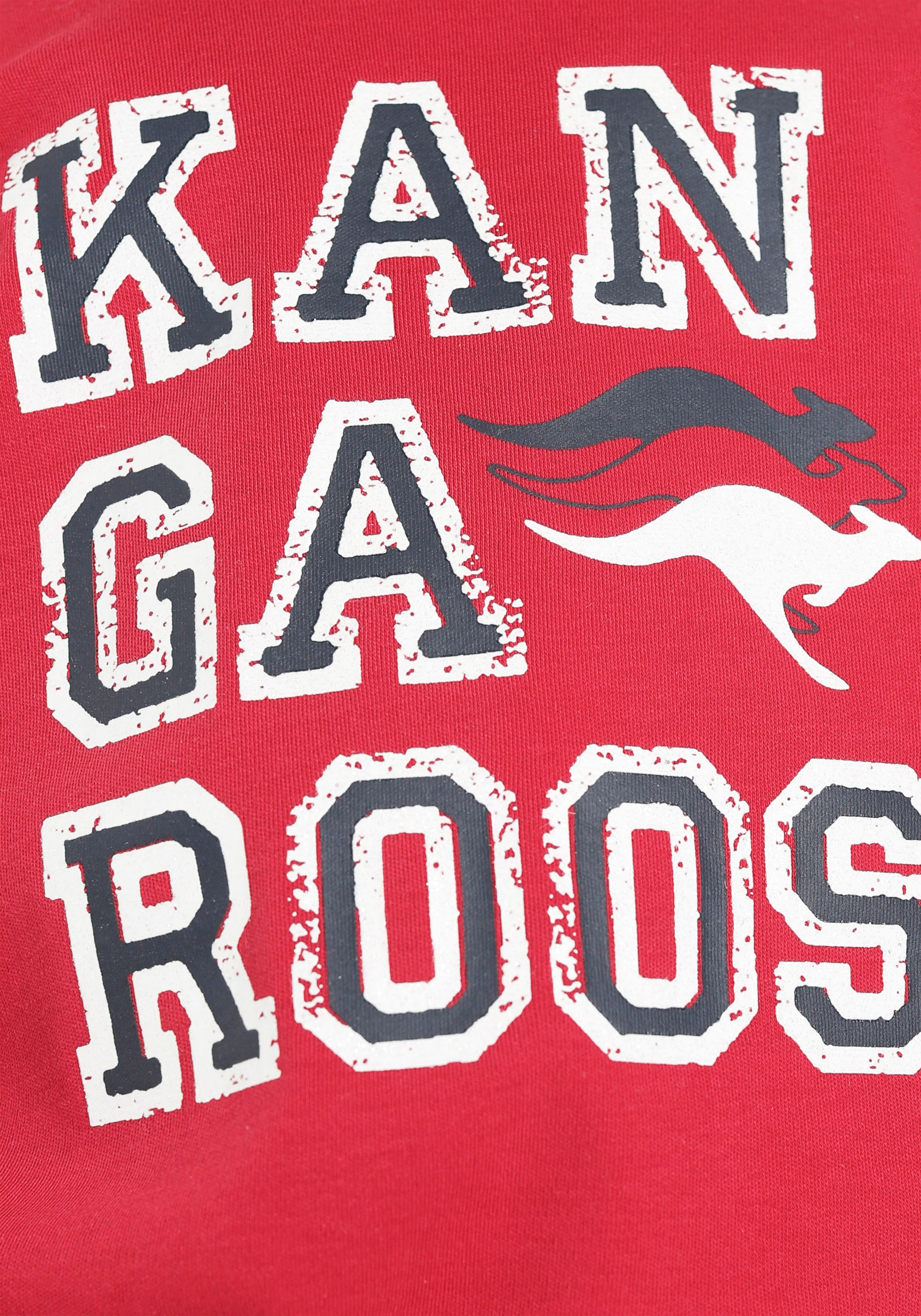den BAUR Rüschen kaufen mit | Sweatshirt an KangaROOS »Glitter«, Ärmeln online