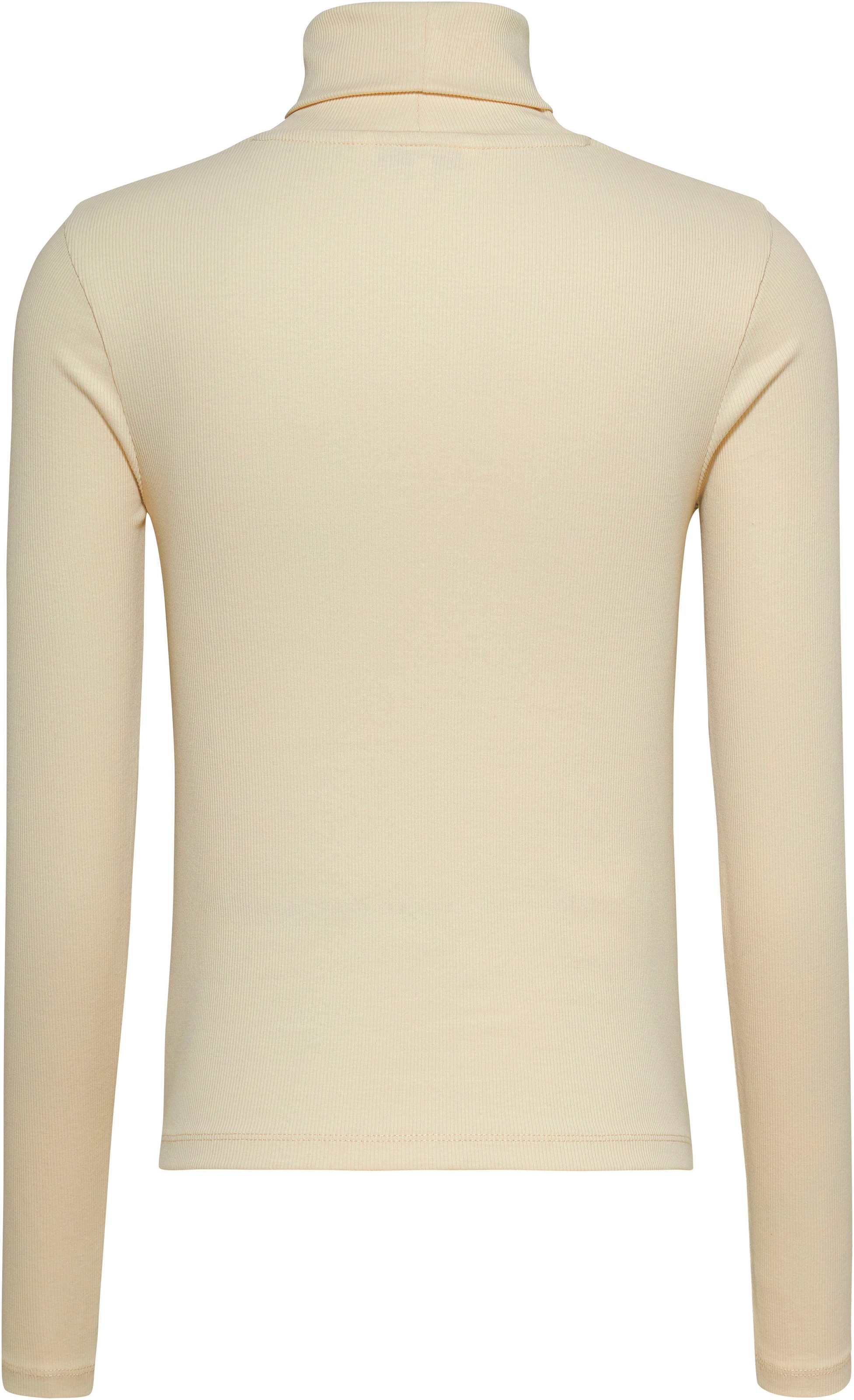 Tommy Jeans Stehkragenshirt »Essential Rib Shirt Slim Turtelneck Rollkragen Longsleeve«, mit Logostickerei