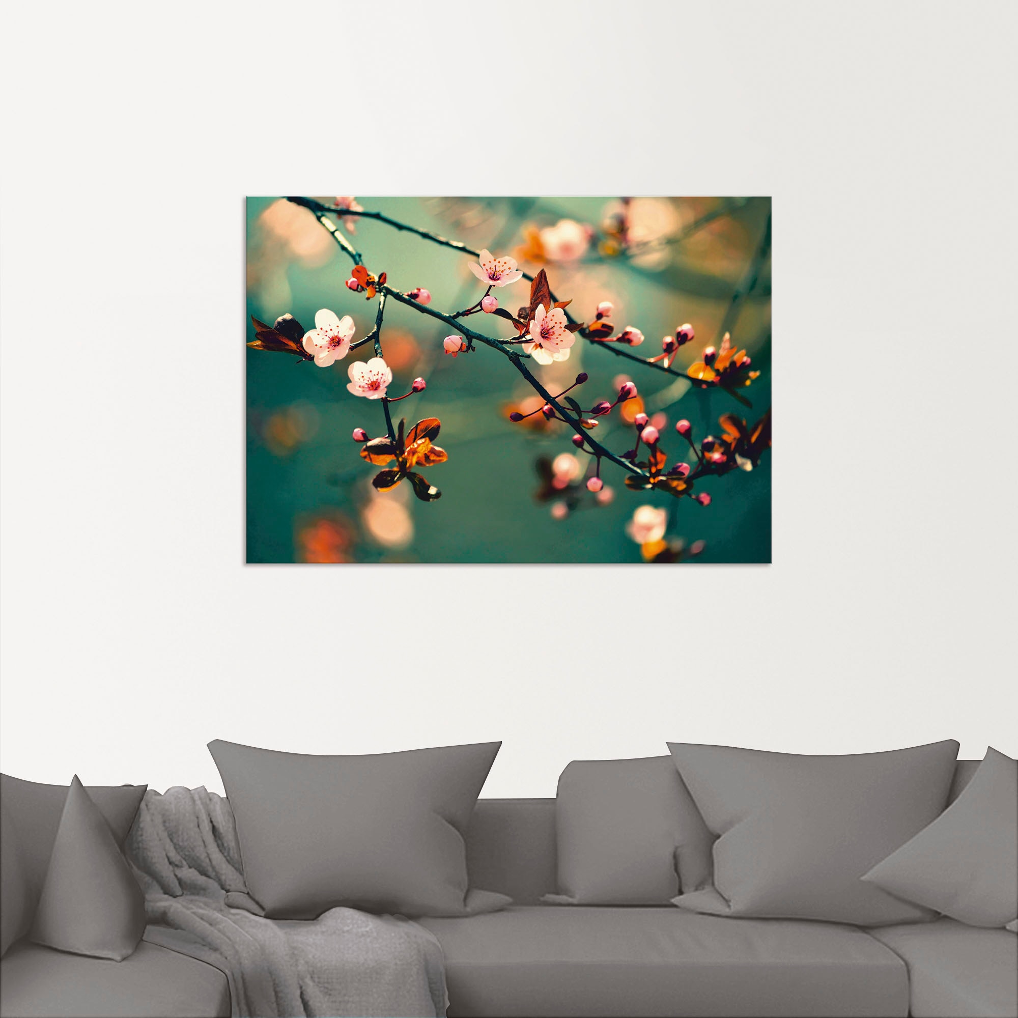 Artland Wandbild »Japanische Kirsch Sakura Blumen«, Blumen, (1 St.), als Leinwandbild, Poster in verschied. Größen