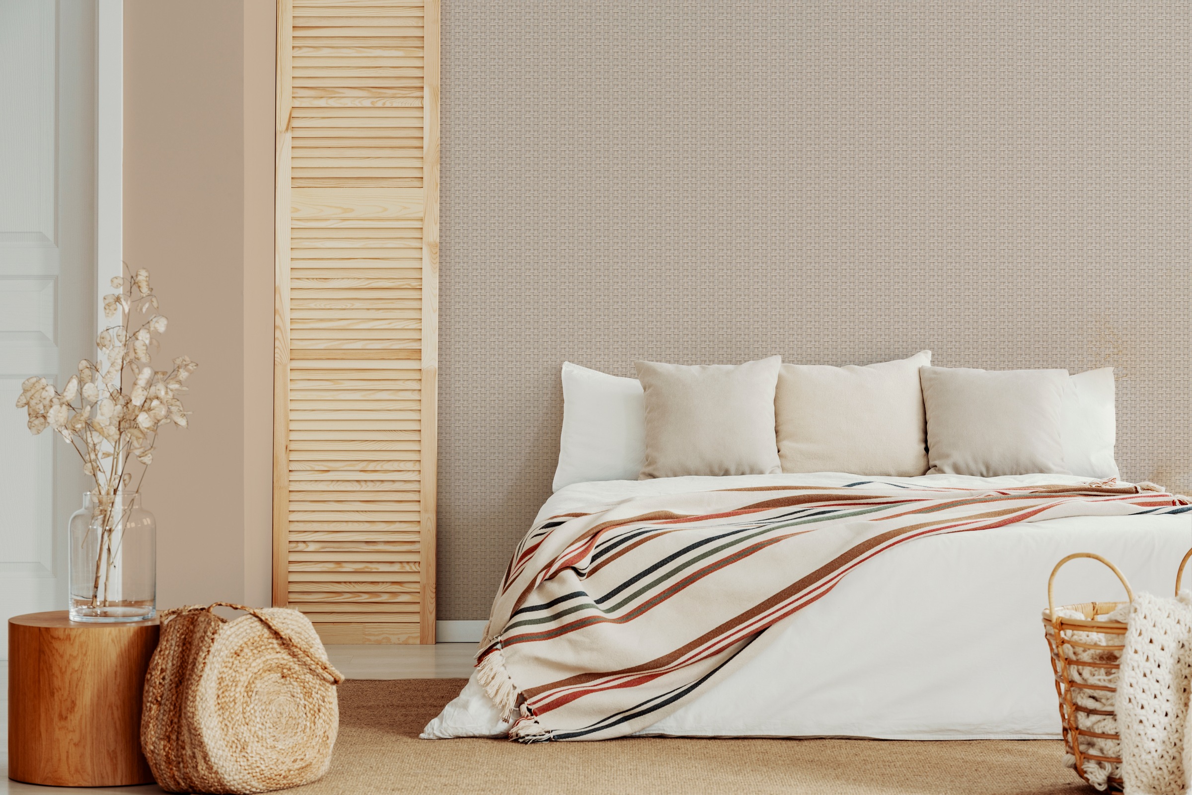 Easy Decor Vliestapete "Geflochtener Korb" neutral geprägt 10mx52cm (ca. 5m2)