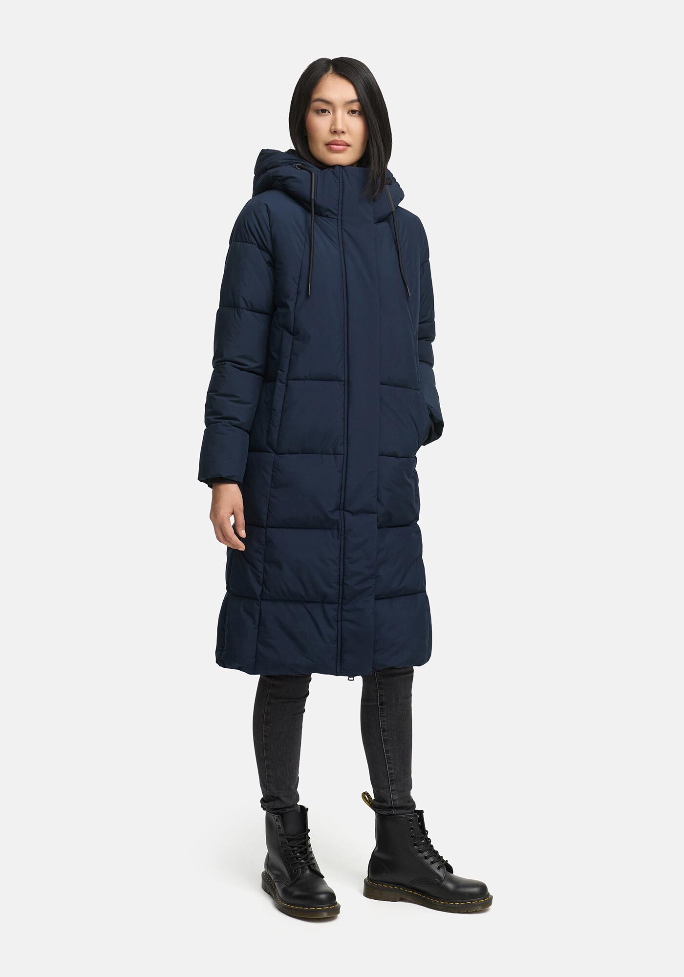 Marikoo "Chumanii" Warmer Wintermantel mit langem Schnitt für kalte Tage.